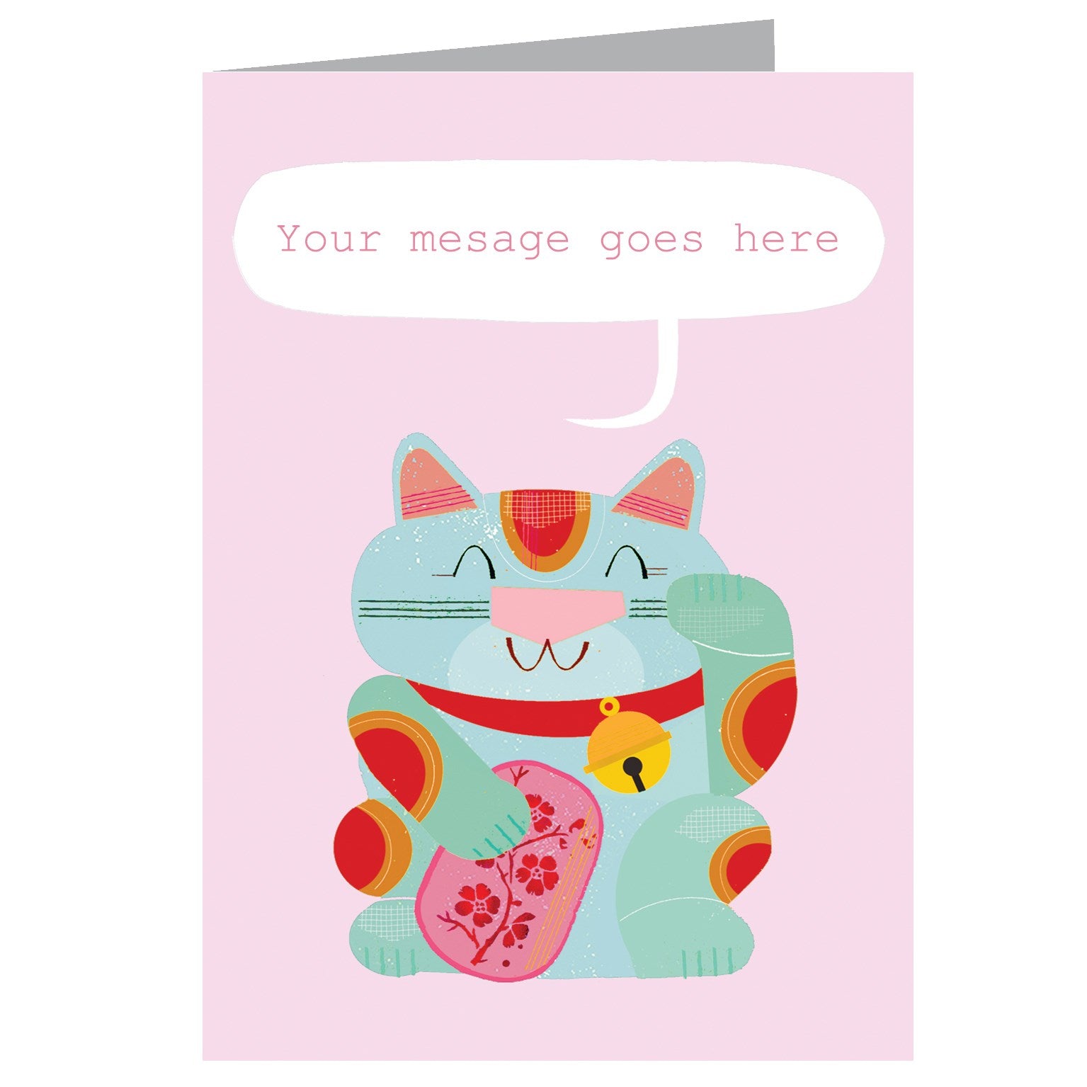 PL19 personalised lucky cat card