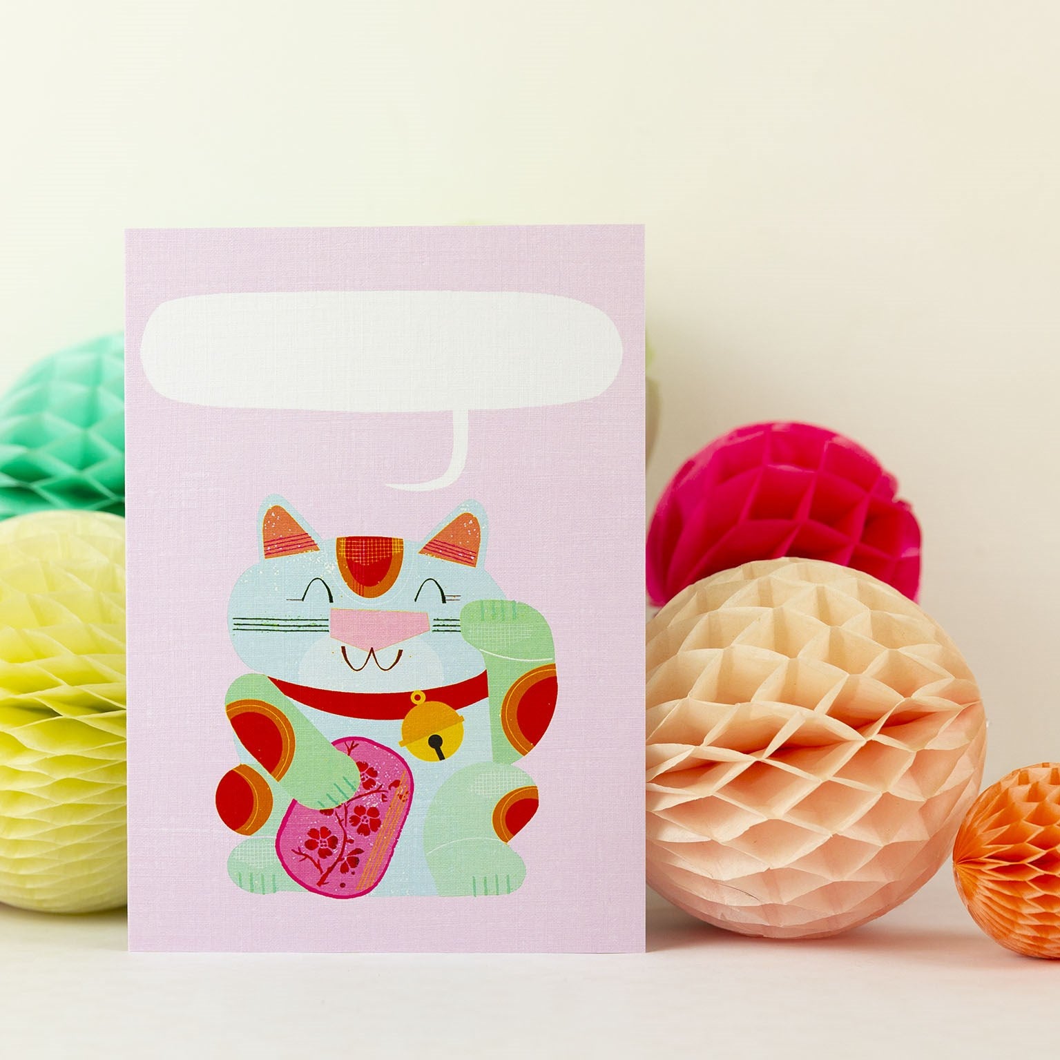 PL19 personalised lucky cat card