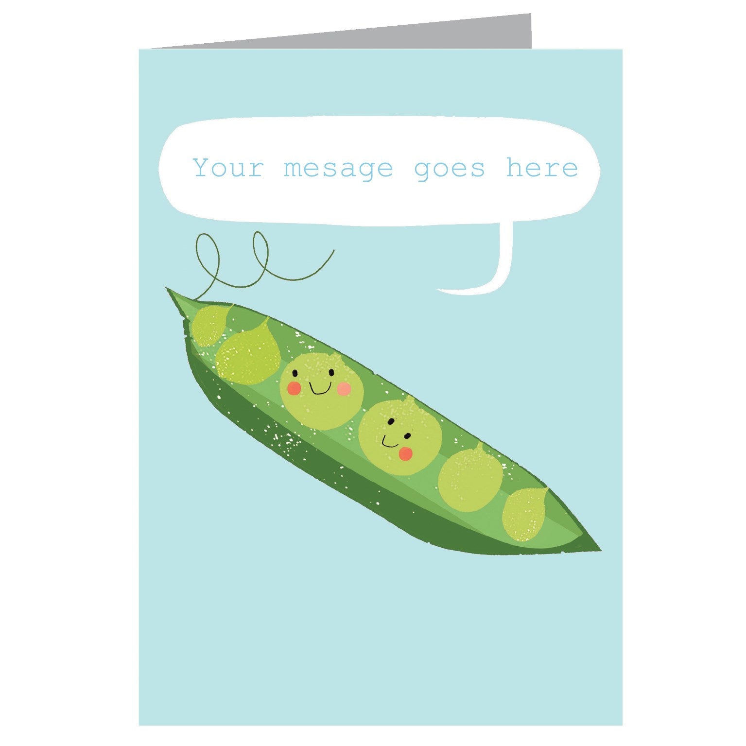 PL20 personalised blue peas card