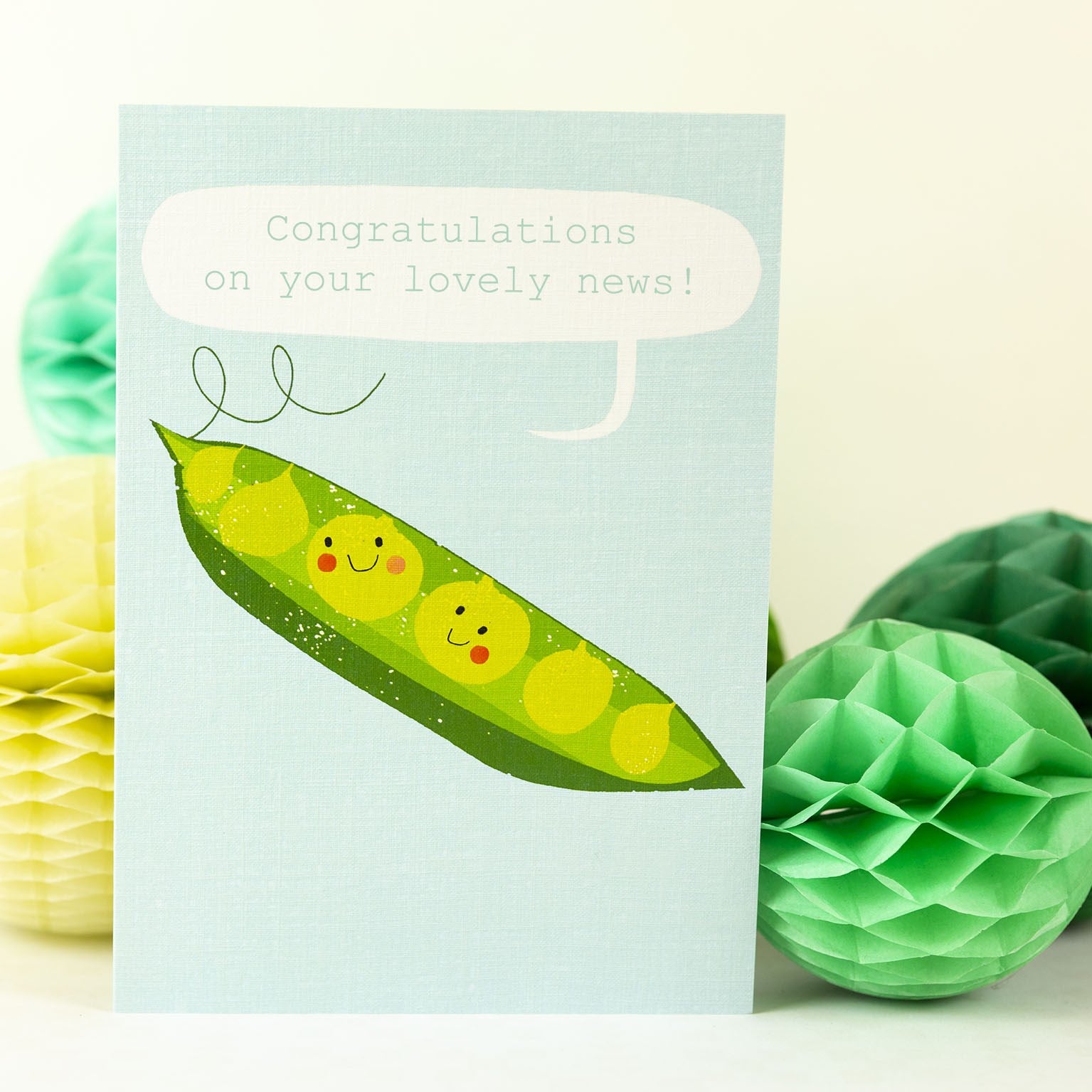PL20 personalised blue peas card