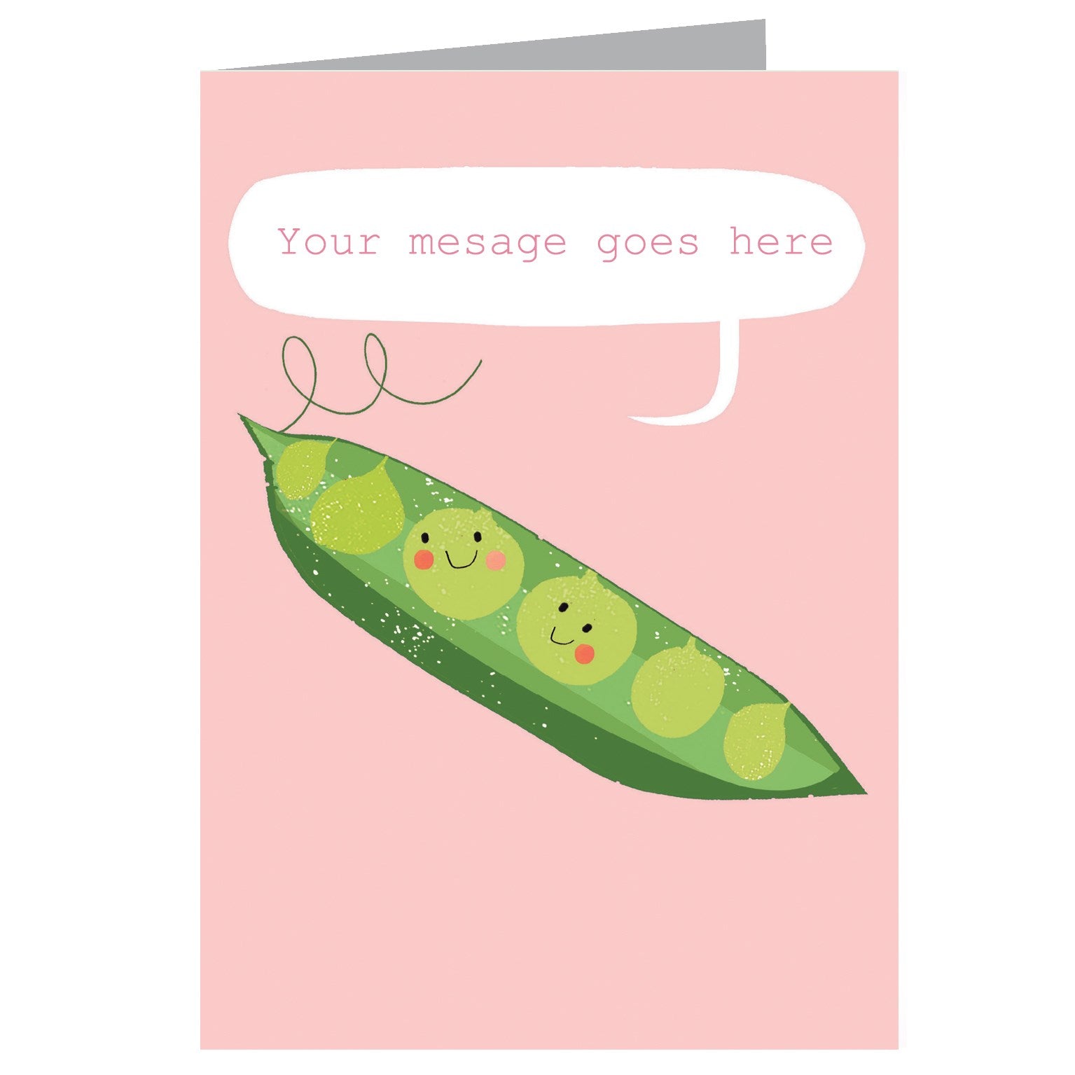 PL24 personalised pink peas card