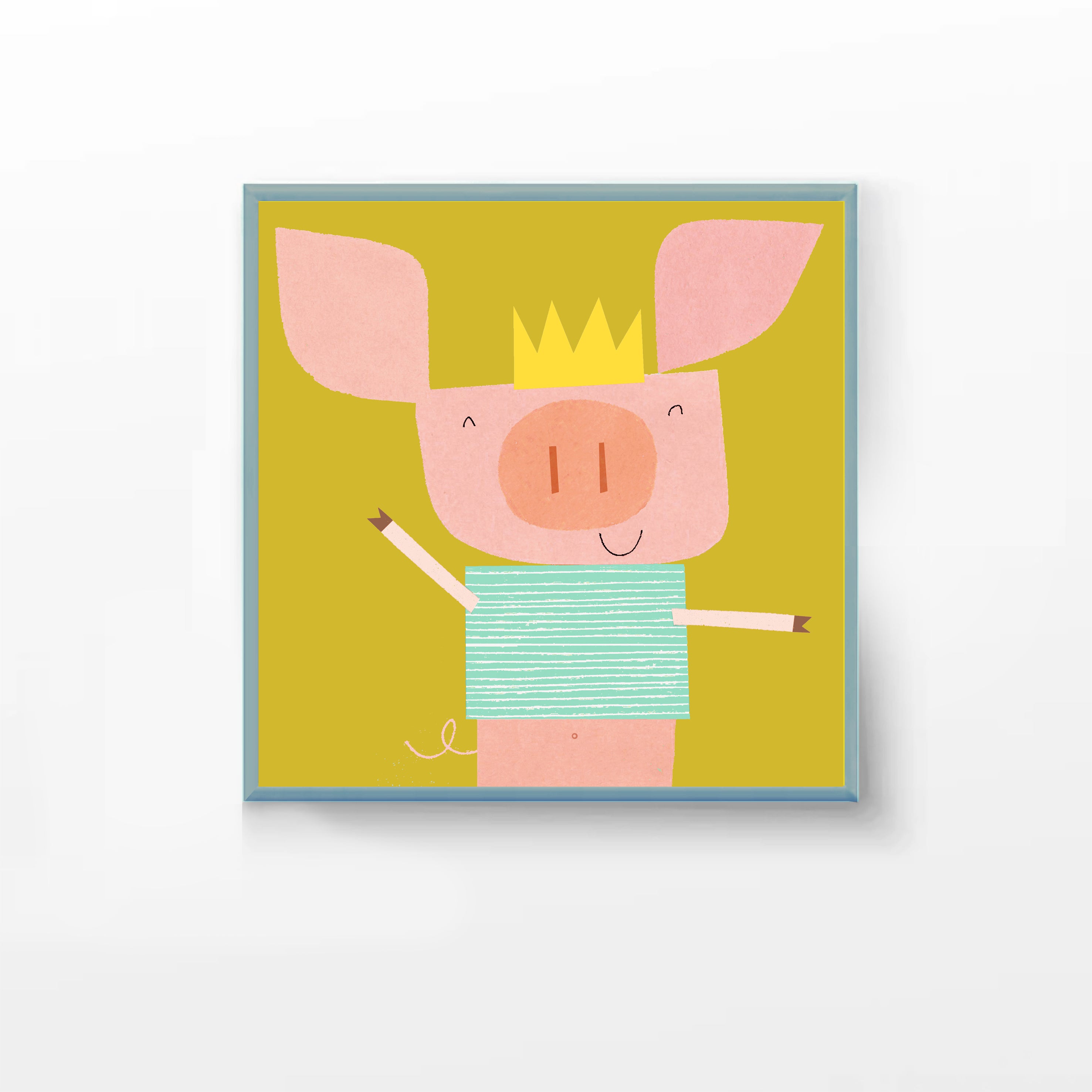 PT29 Happy Piglet Art Print