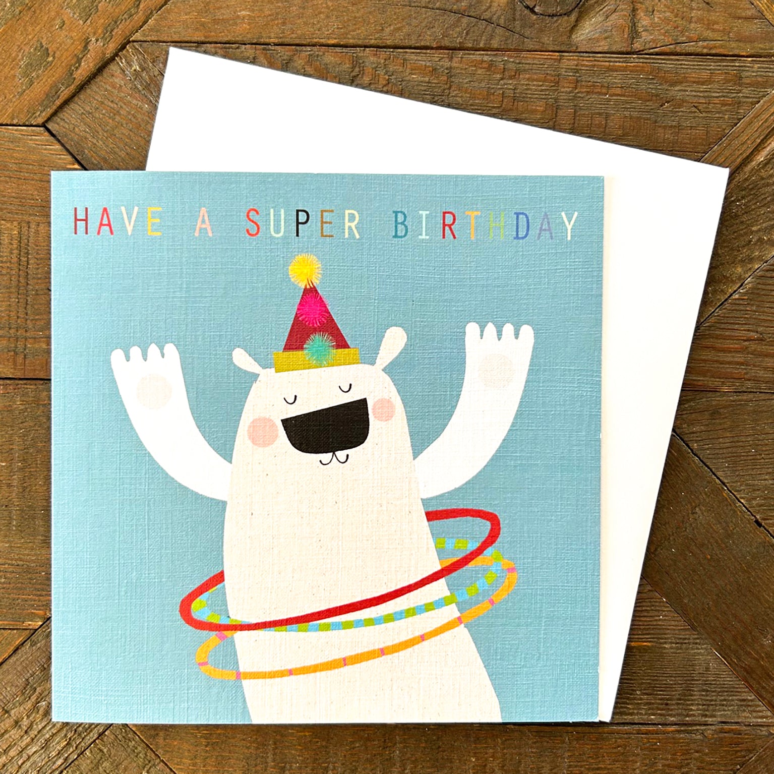 RB02 polar bear birthday card