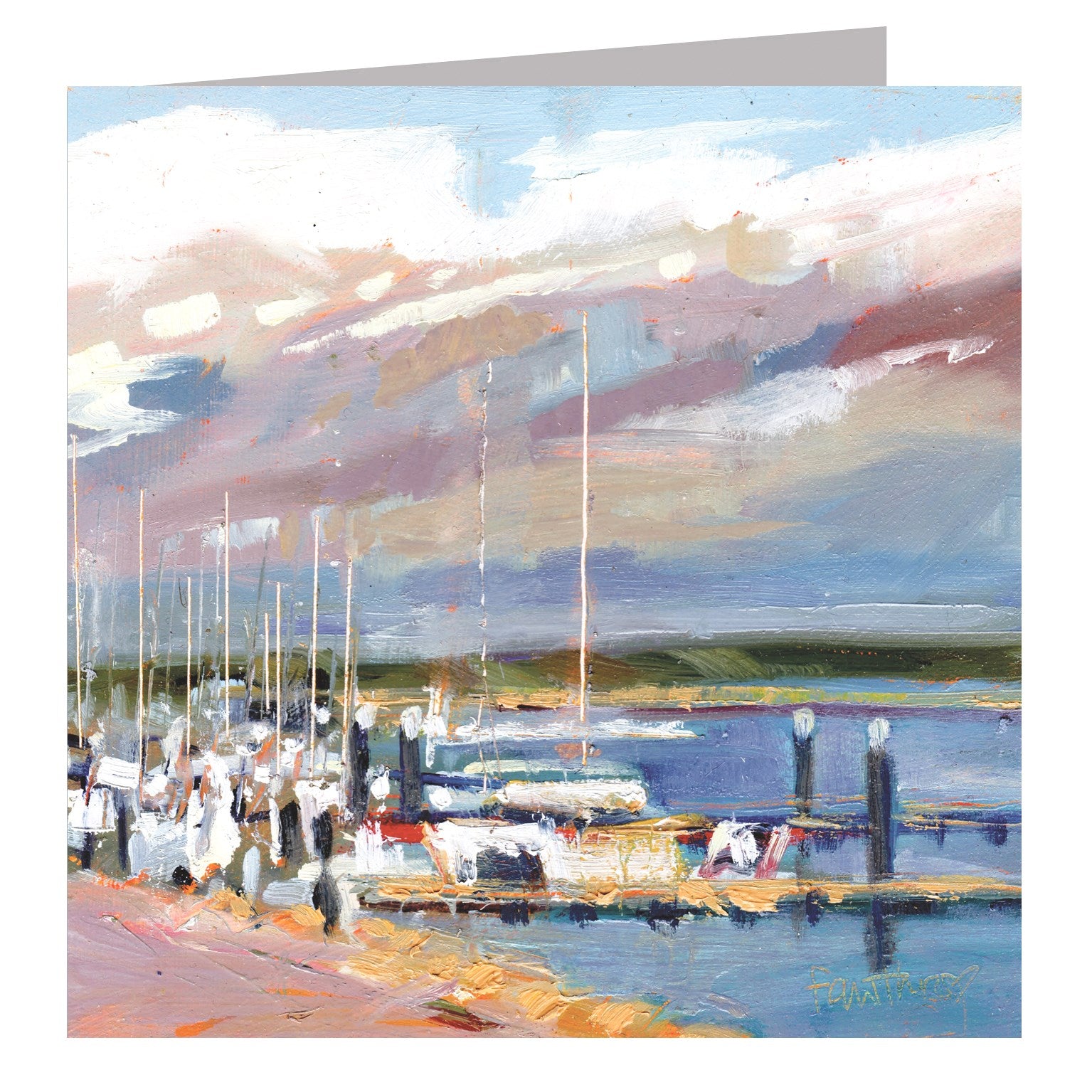 SF01 boats greetings card