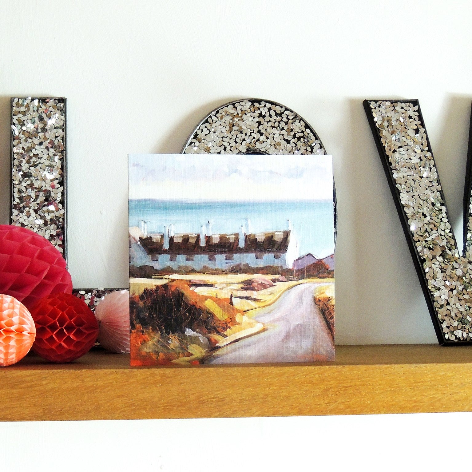 SF03 coast guard cottages, Dorset greetings card