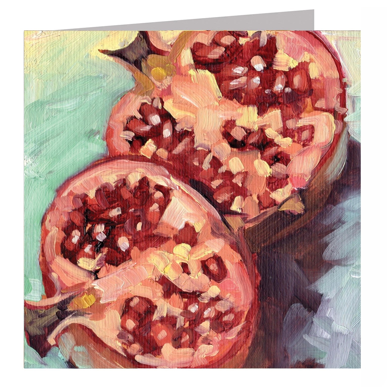 SF10 pomegranates greetings card