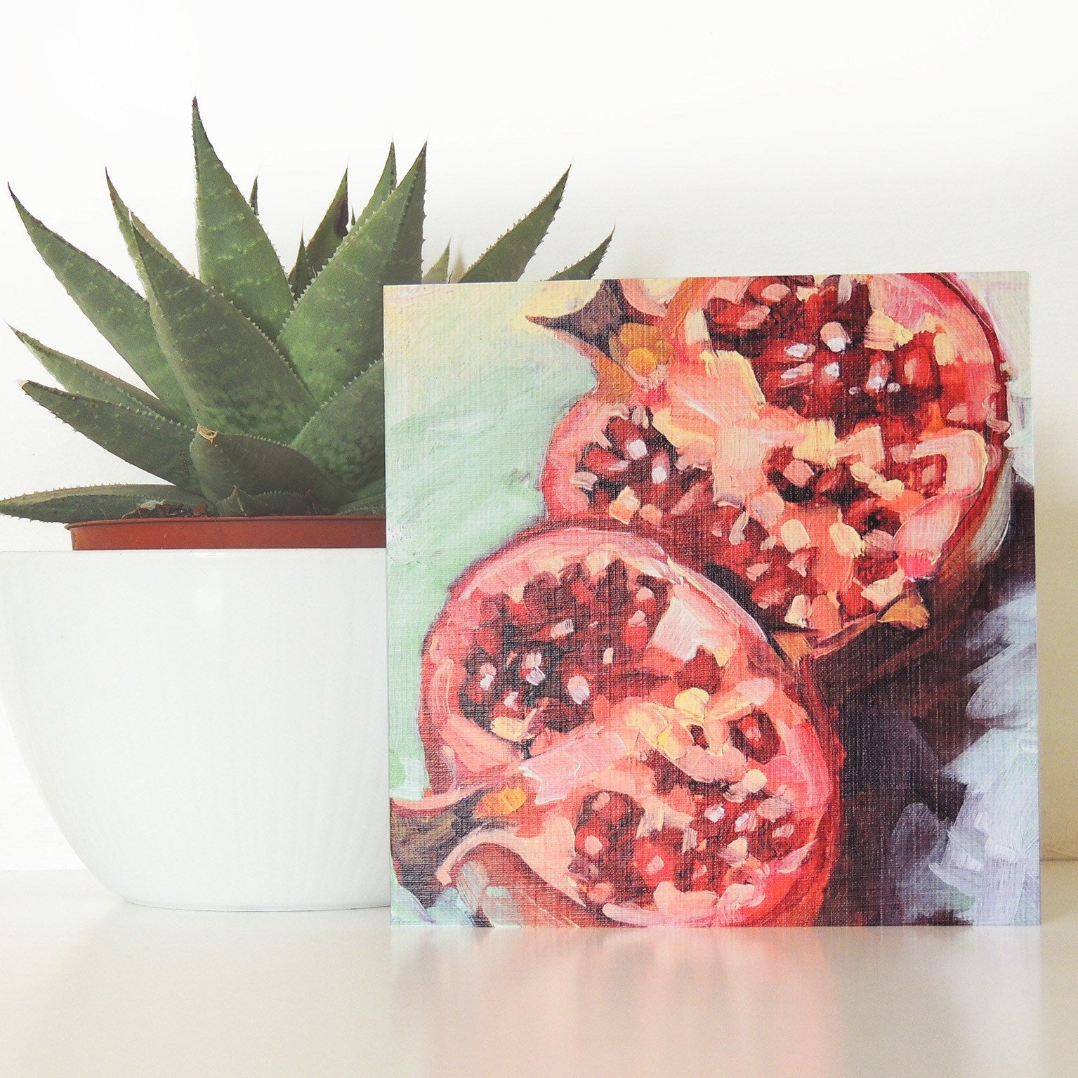 SF10 pomegranates greetings card