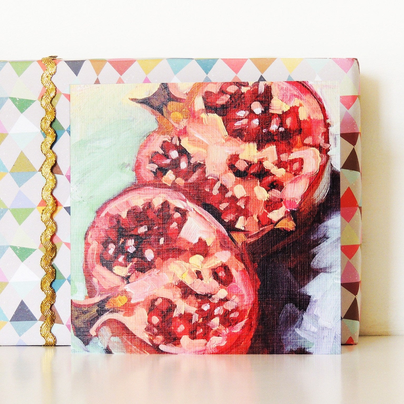 SF10 pomegranates greetings card