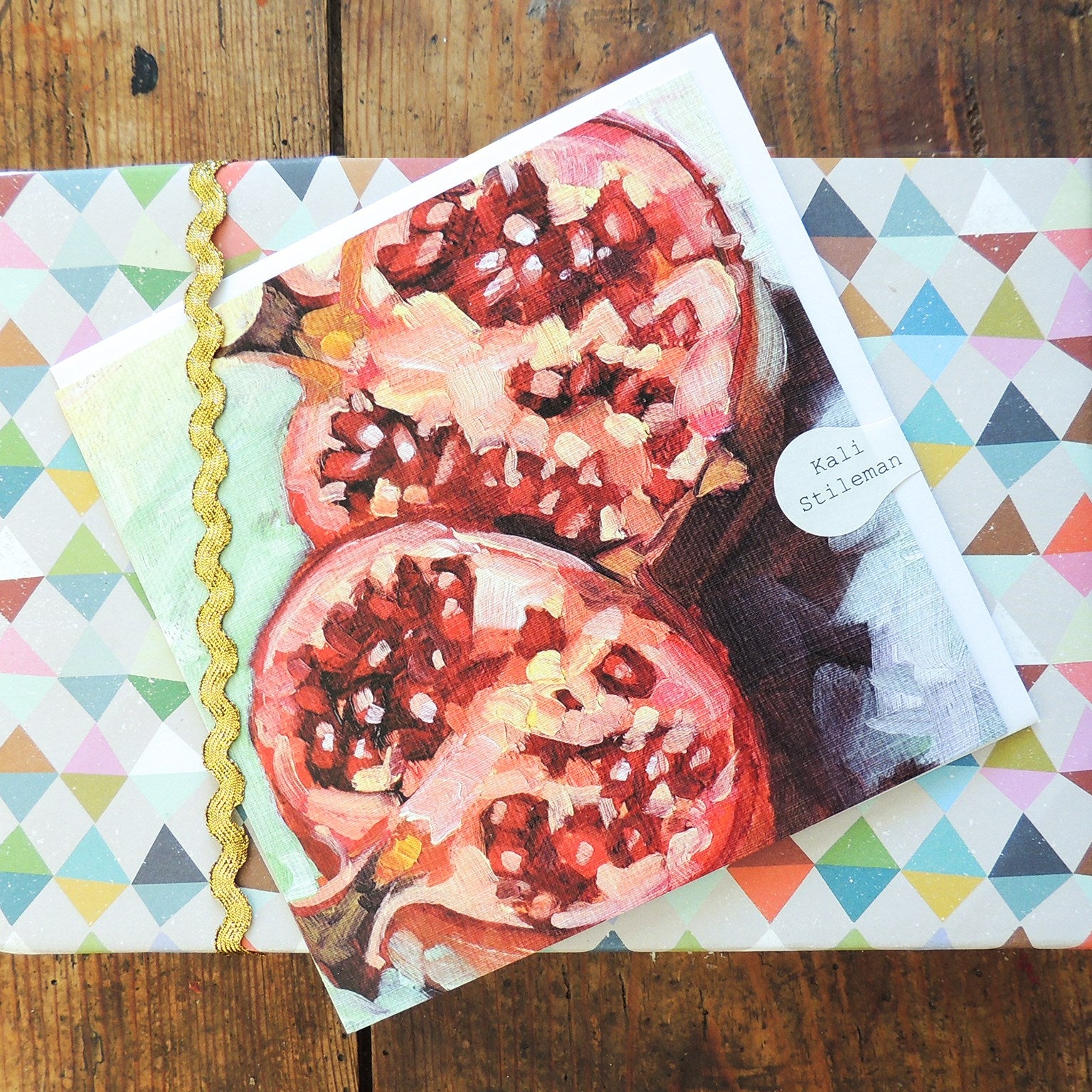 SF10 pomegranates greetings card