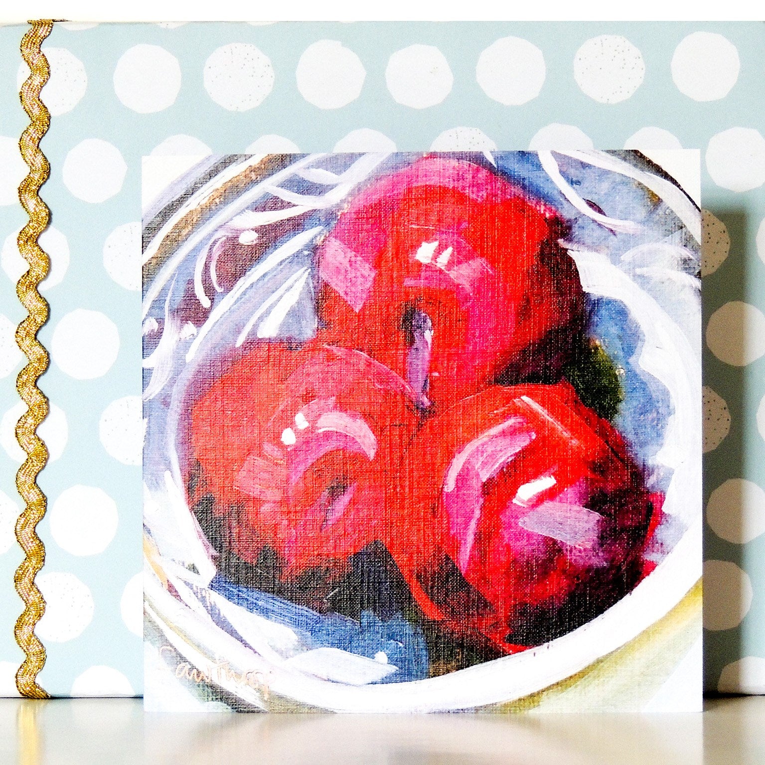 SF11 plums greetings card