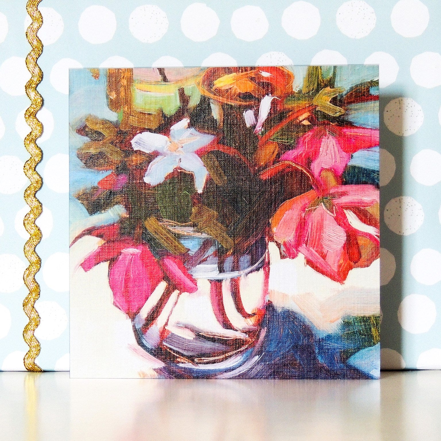 SF16 hellebores & vinca greetings card