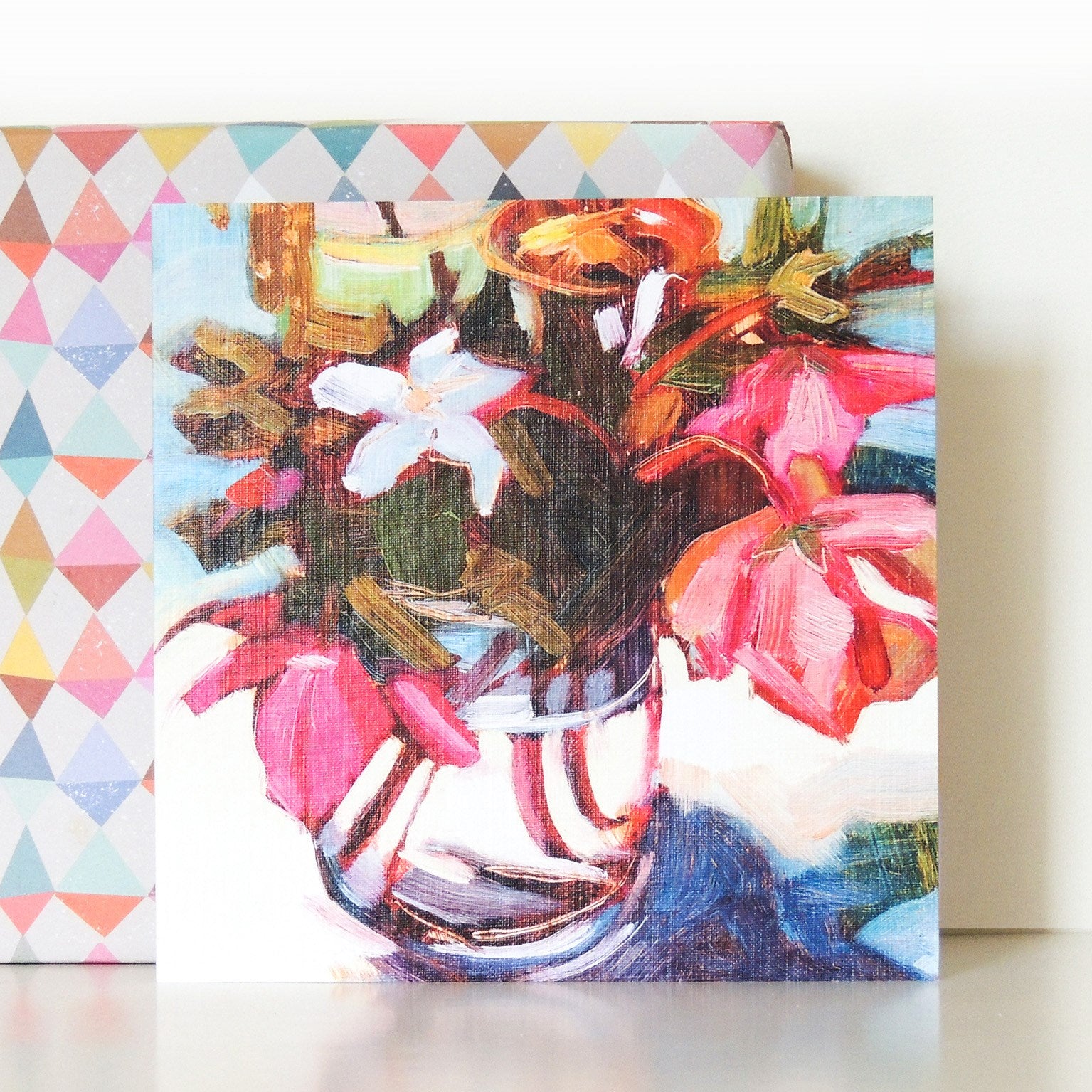 SF16 hellebores & vinca greetings card