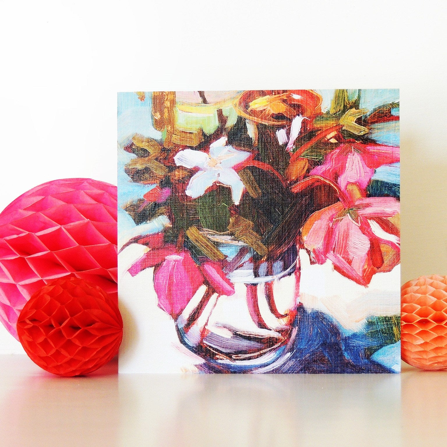 SF16 hellebores & vinca greetings card