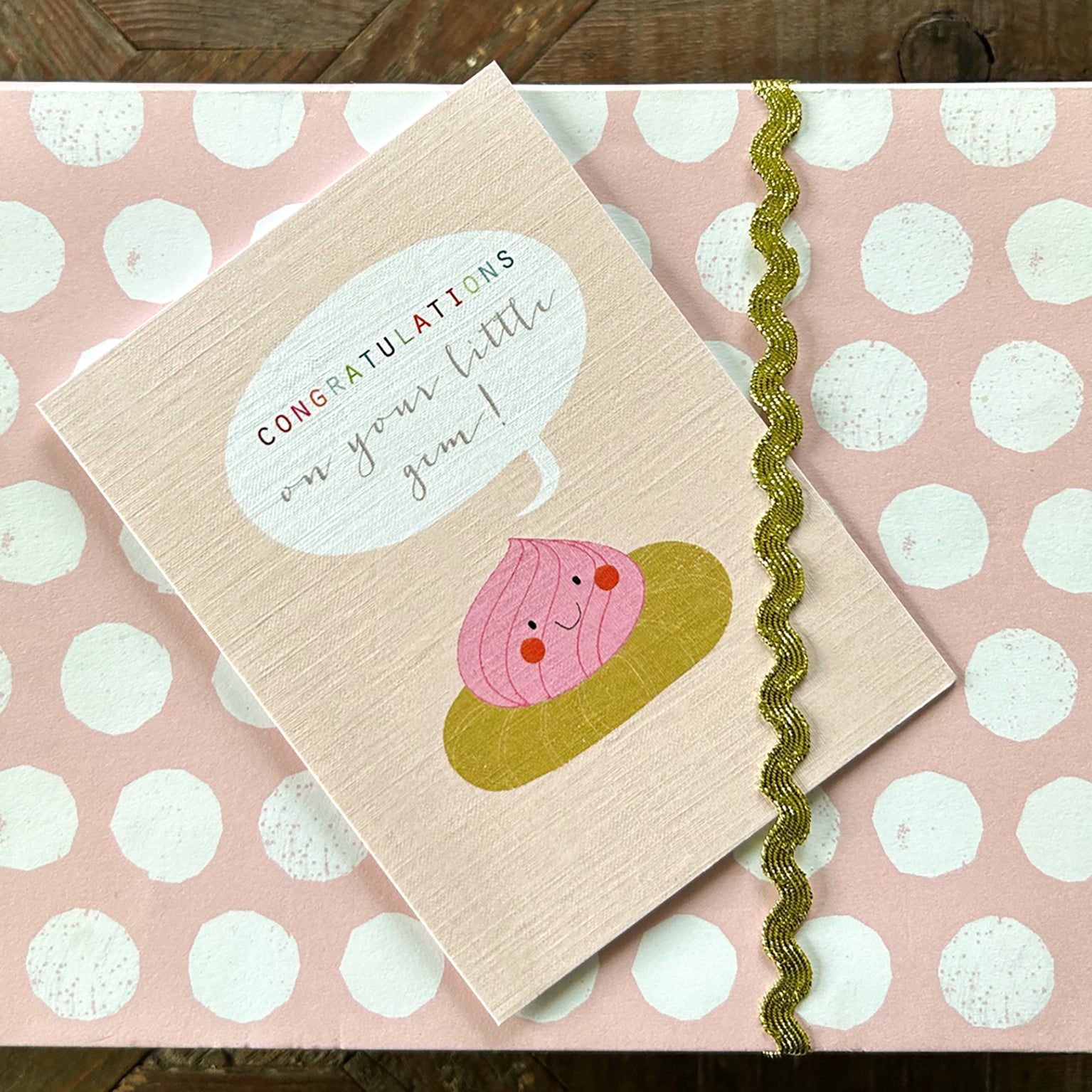 SM62 mini pink iced gem card