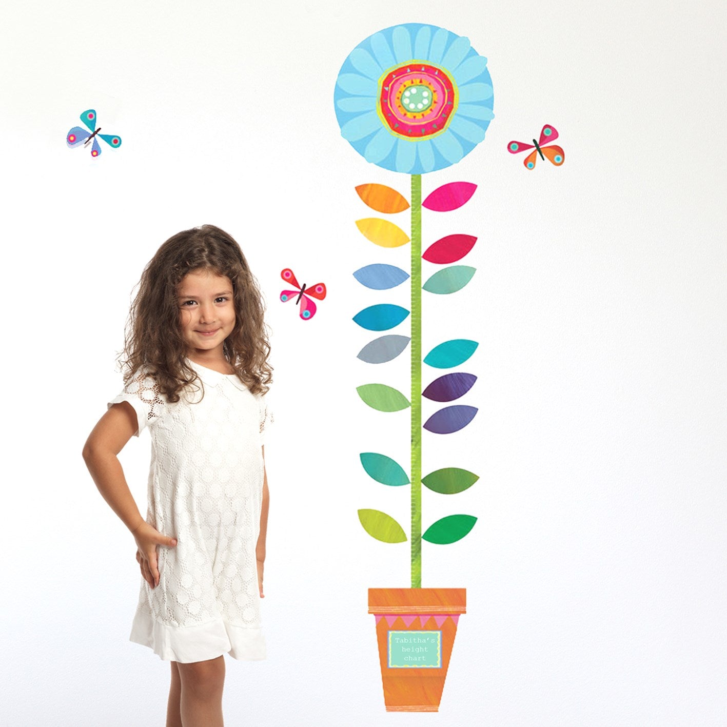 ST07 personalised flower height chart