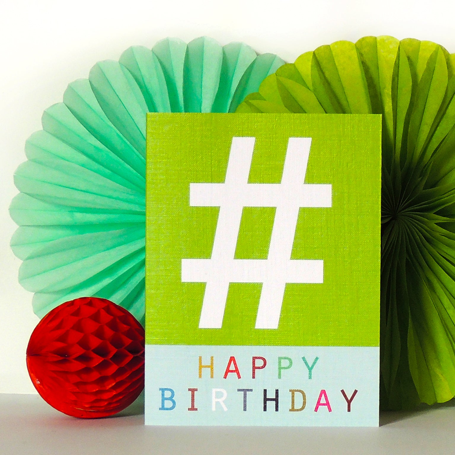 STW01 mini hashtag happy birthday card