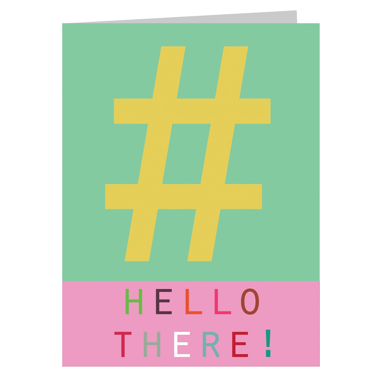 STW03 mini hashtag hello there! card
