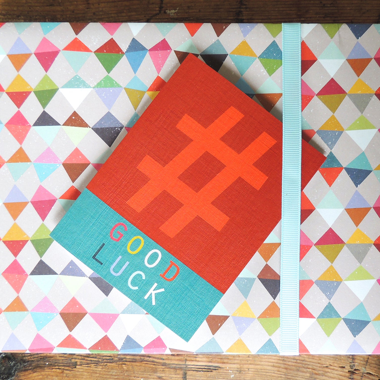 STW08 mini hashtag good luck card