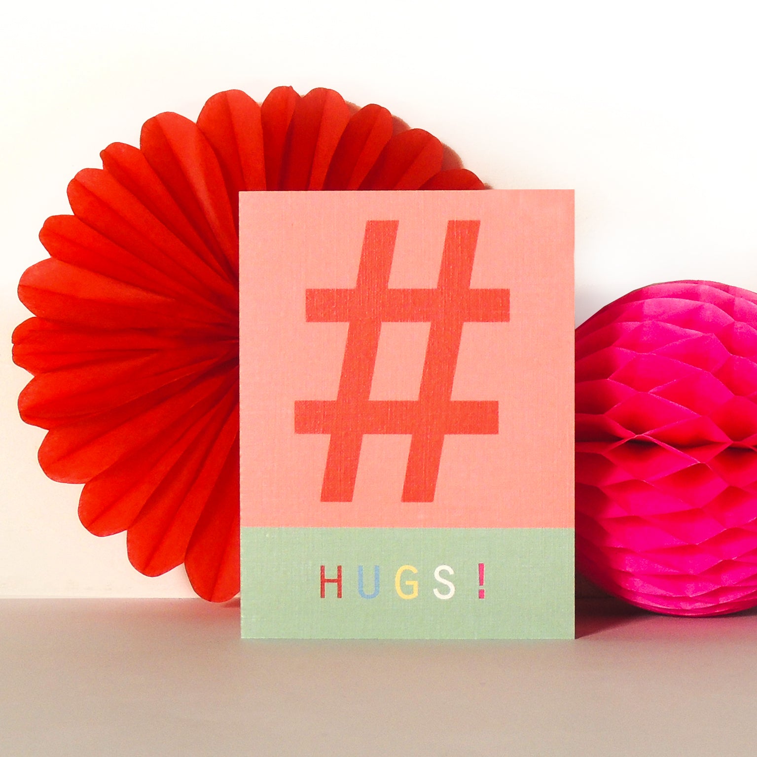 STW10 mini hashtag hugs! card
