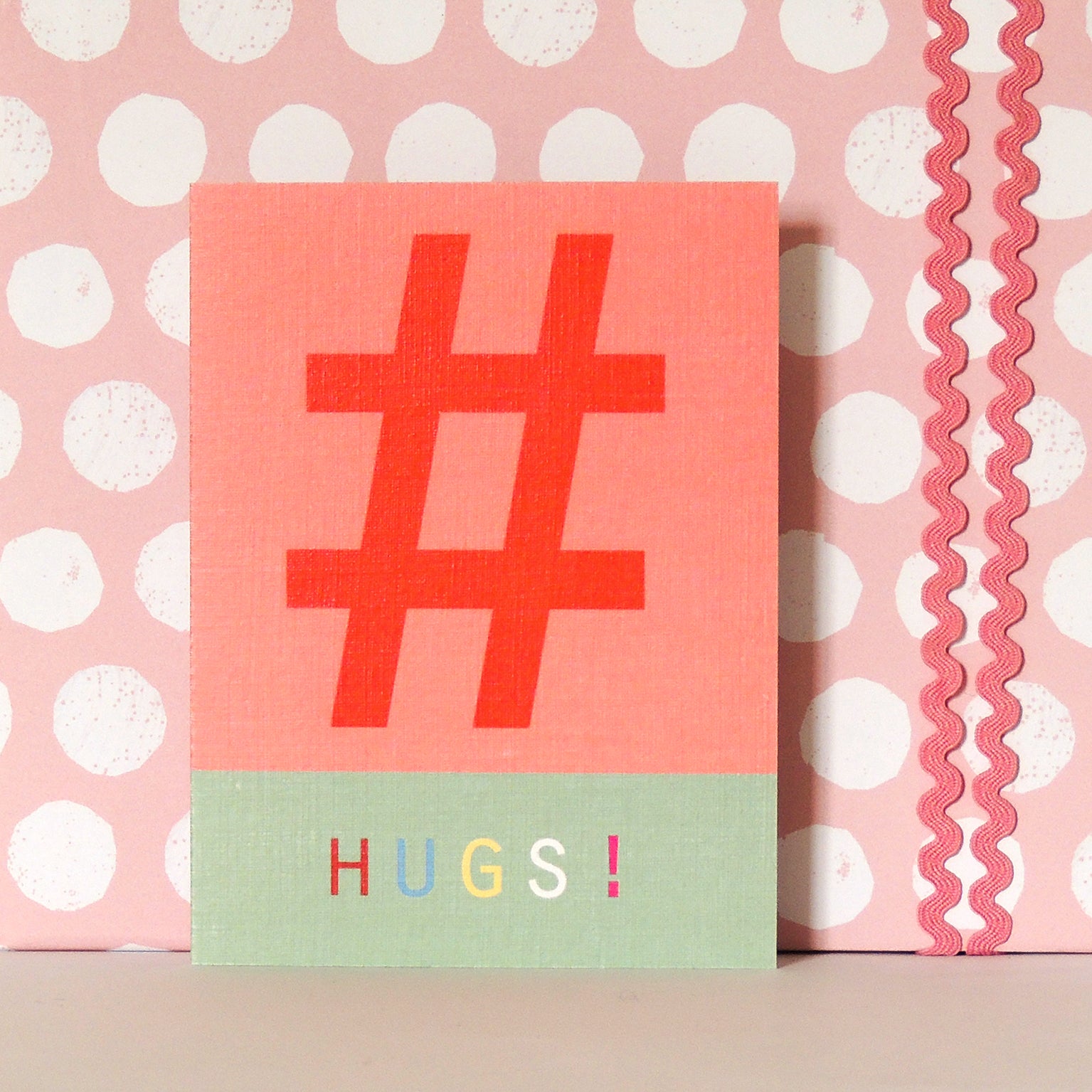 STW10 mini hashtag hugs! card