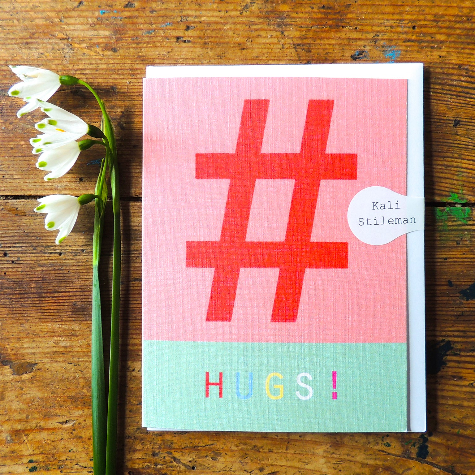 STW10 mini hashtag hugs! card
