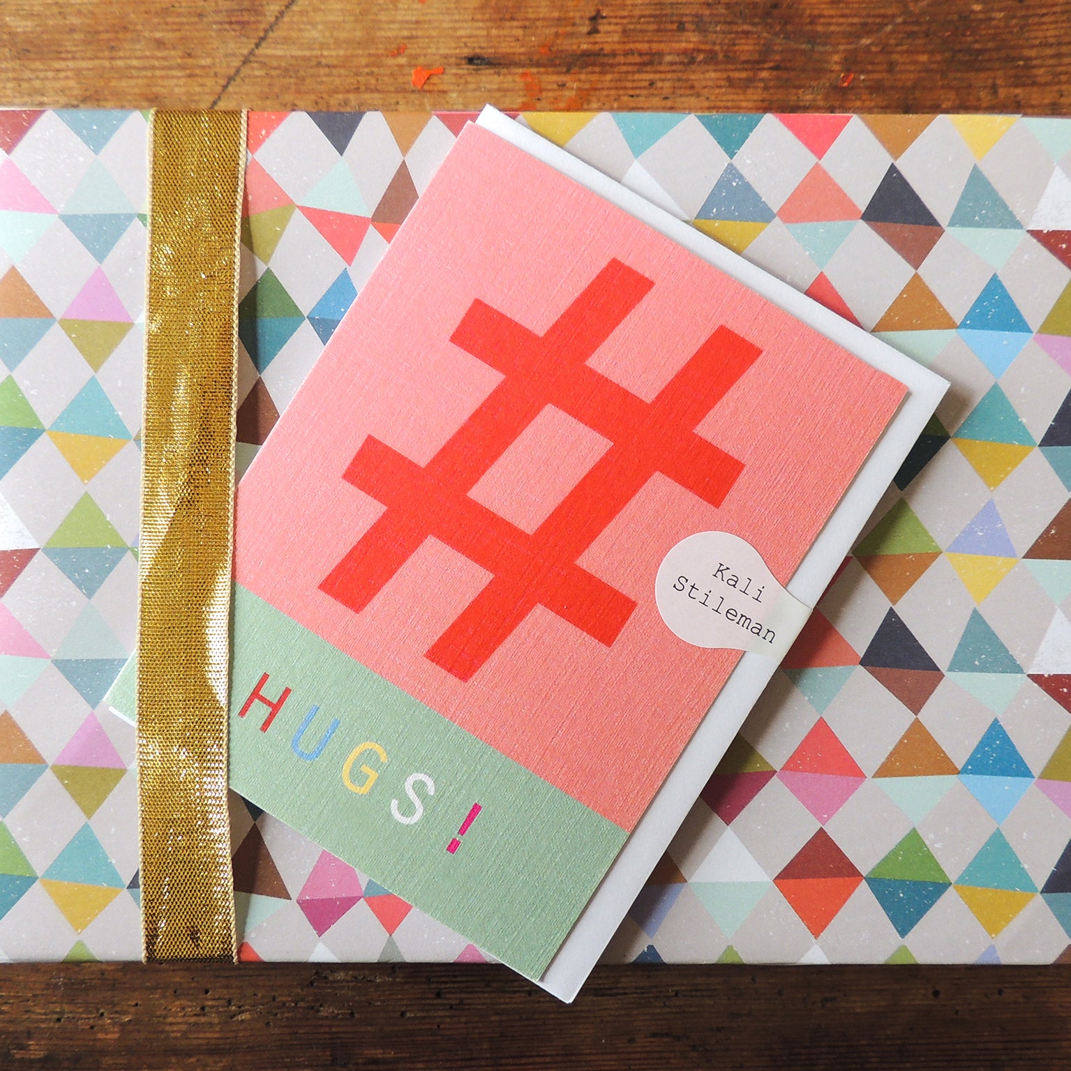 STW10 mini hashtag hugs! card