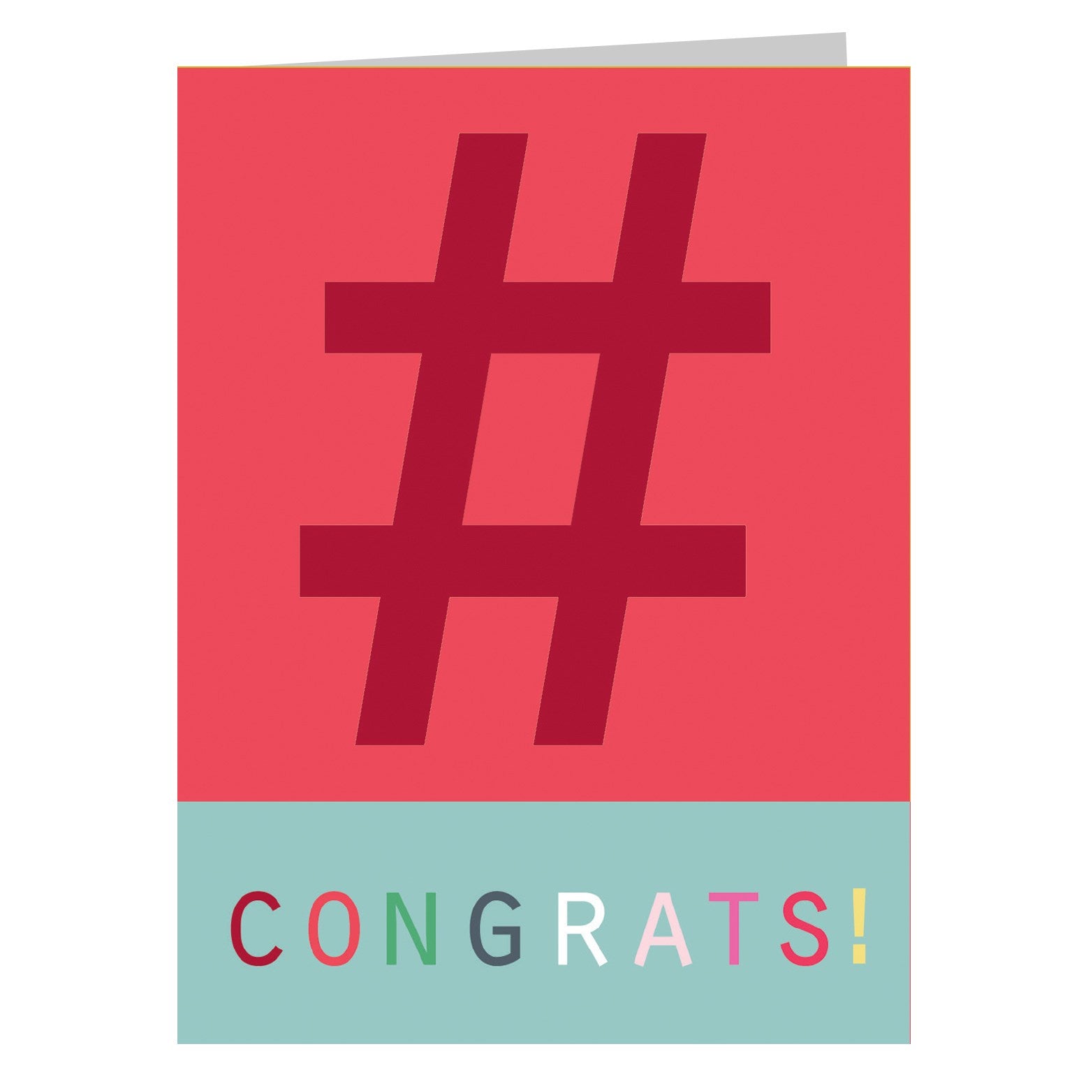 STW12 mini hashtag congrats! card