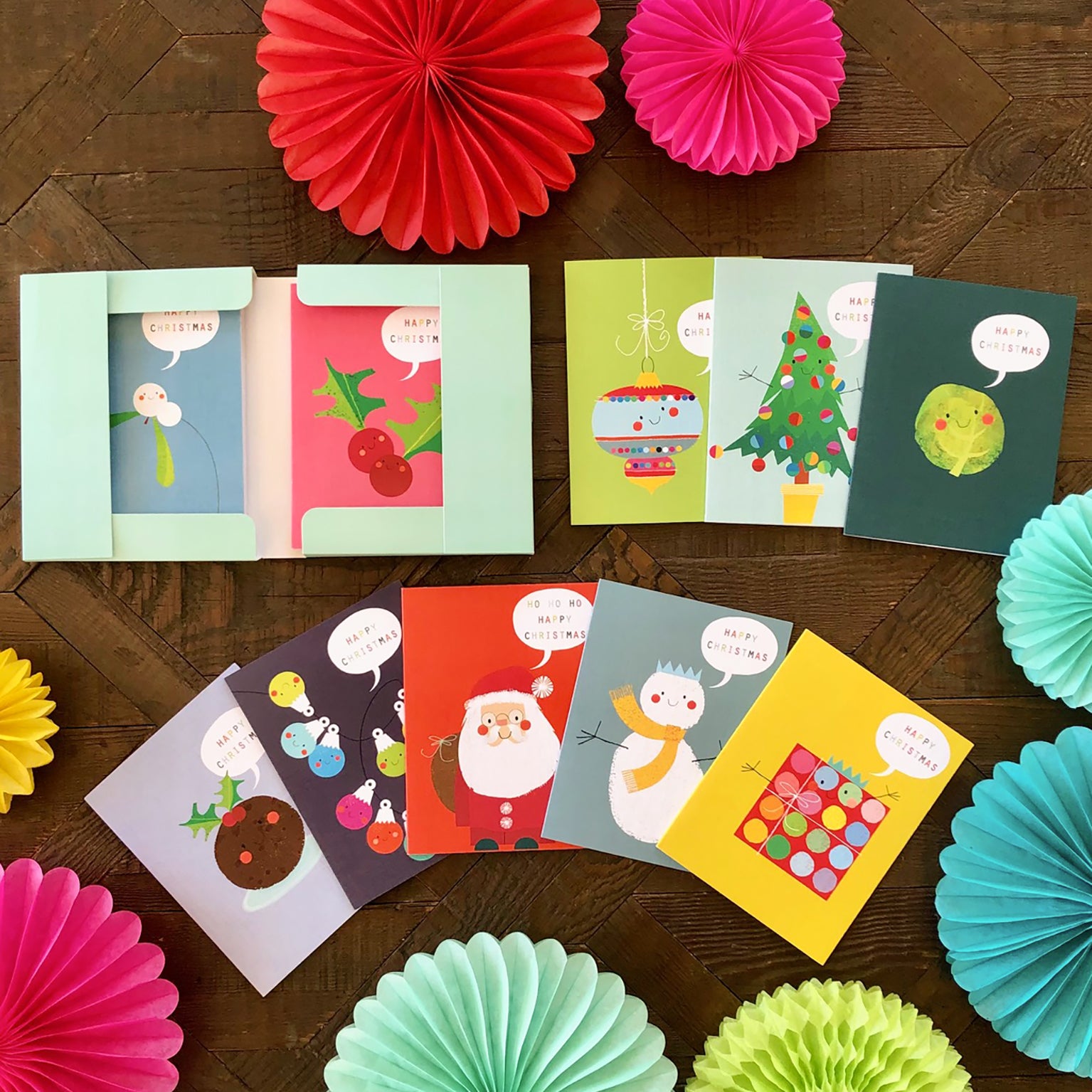 TBX01 mixed mini Christmas card box