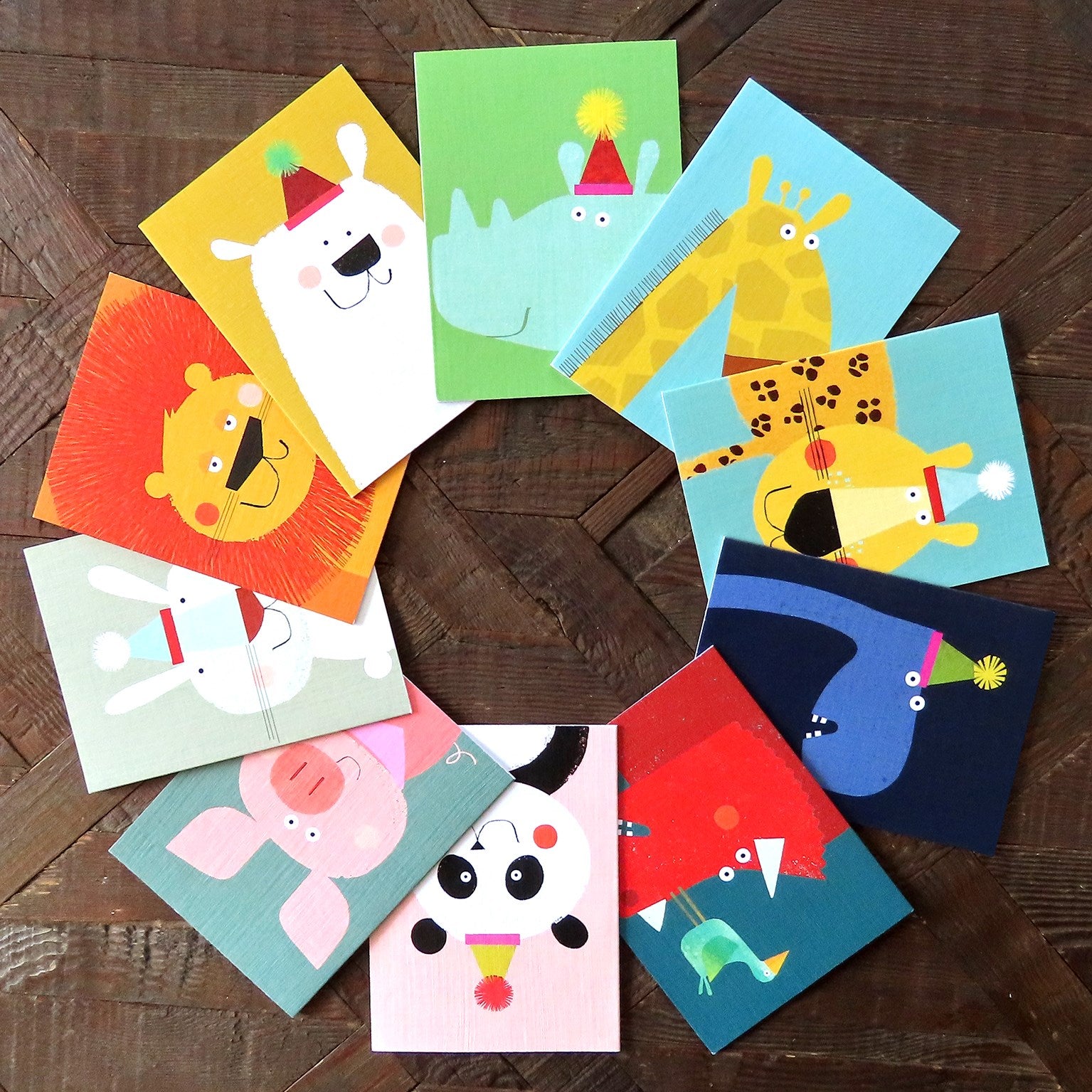 KAB11 mini triceratops greetings card