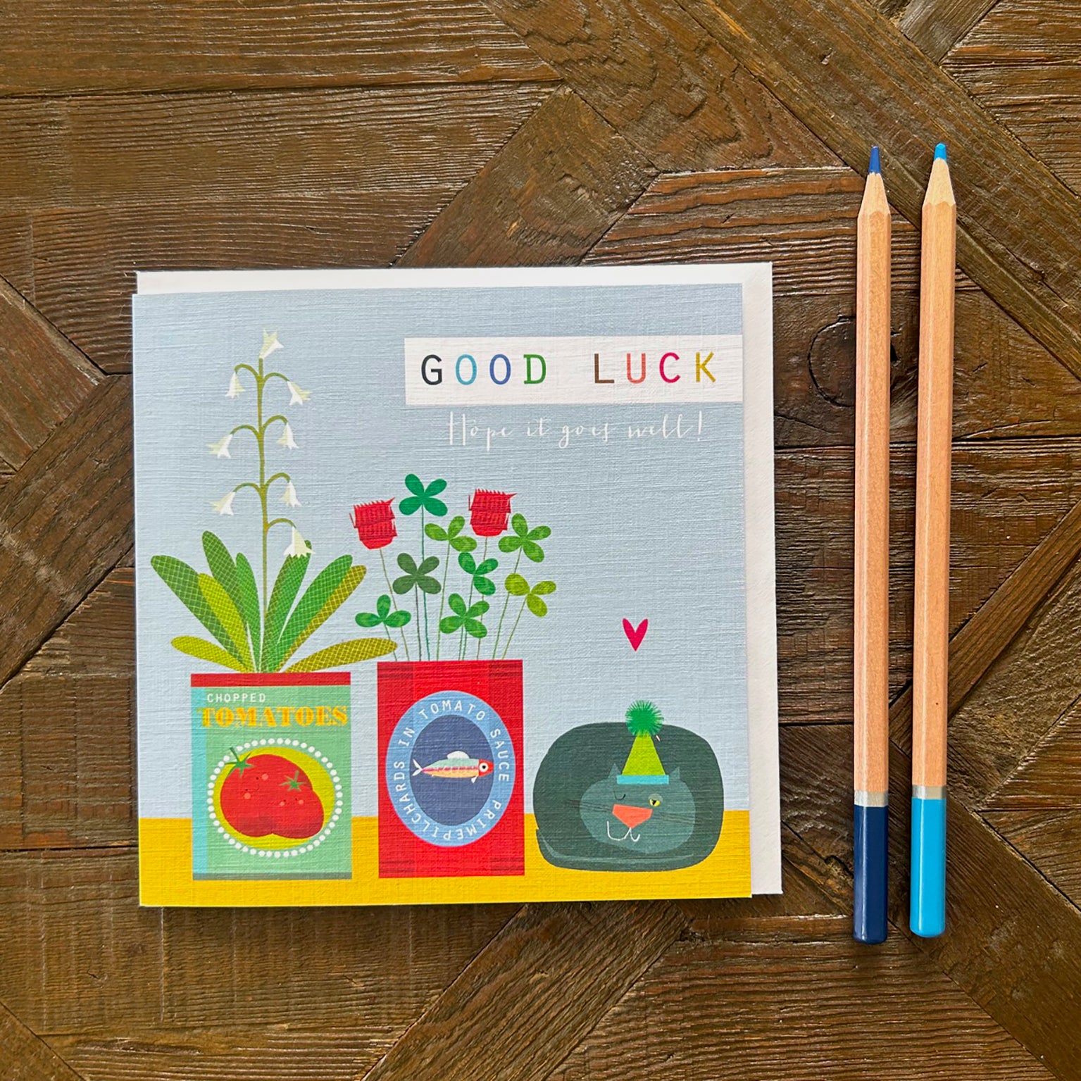 TC04 good luck greetings card