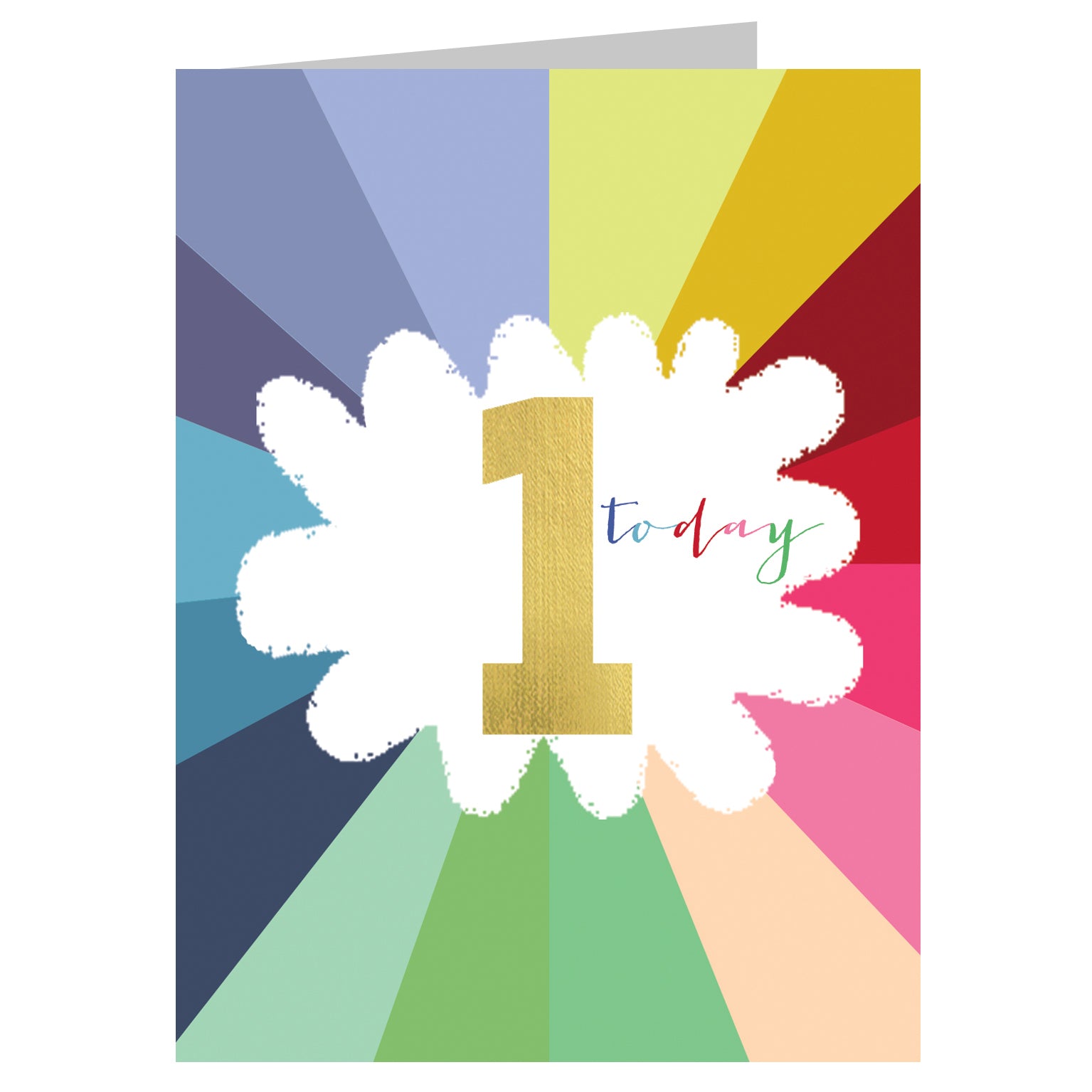 TGC01 mini gold foiled 1st birthday card