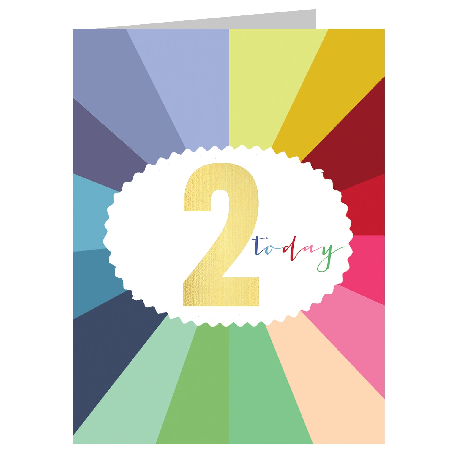 TGC02 mini gold foiled 2nd birthday card