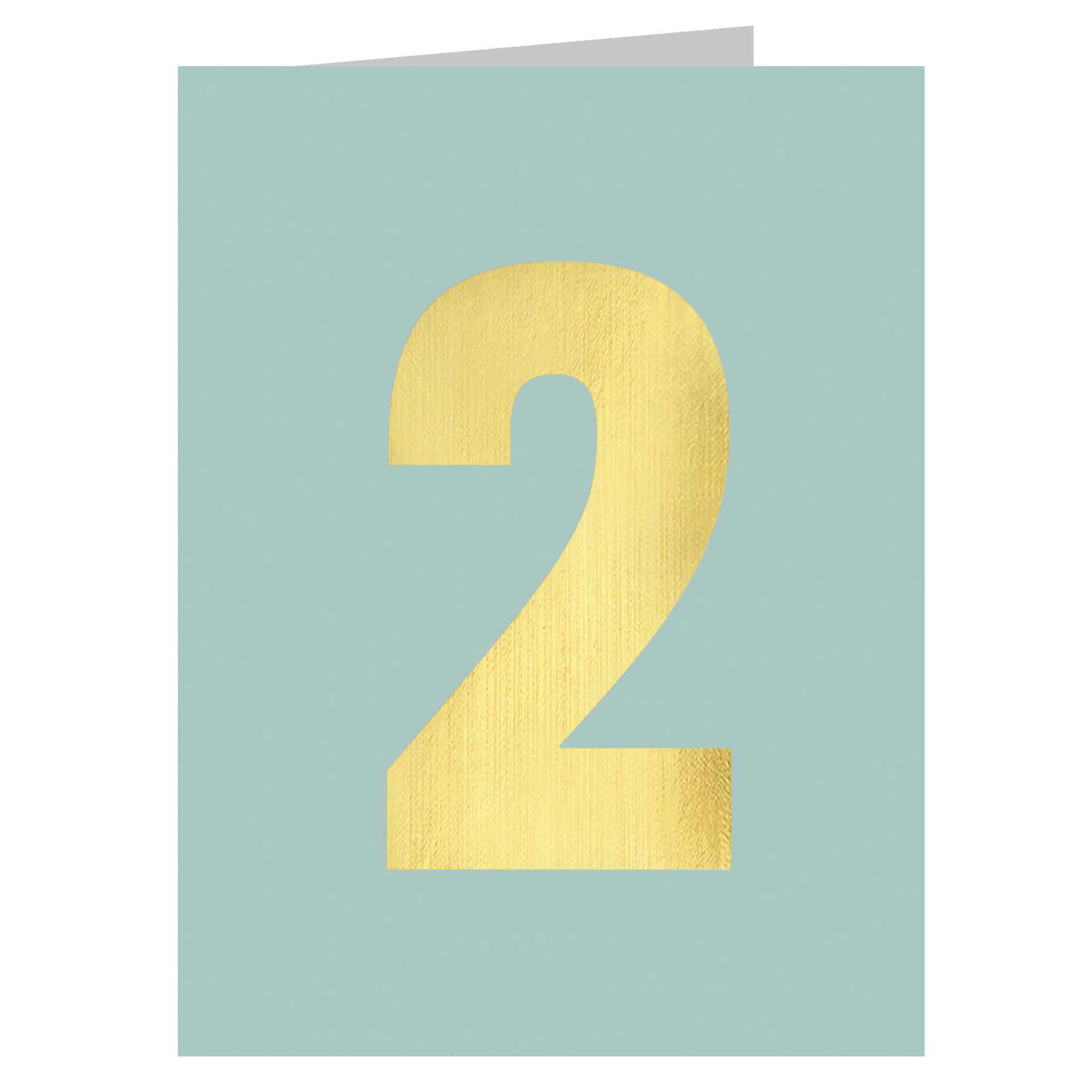 TGD02 mini gold foiled number two card