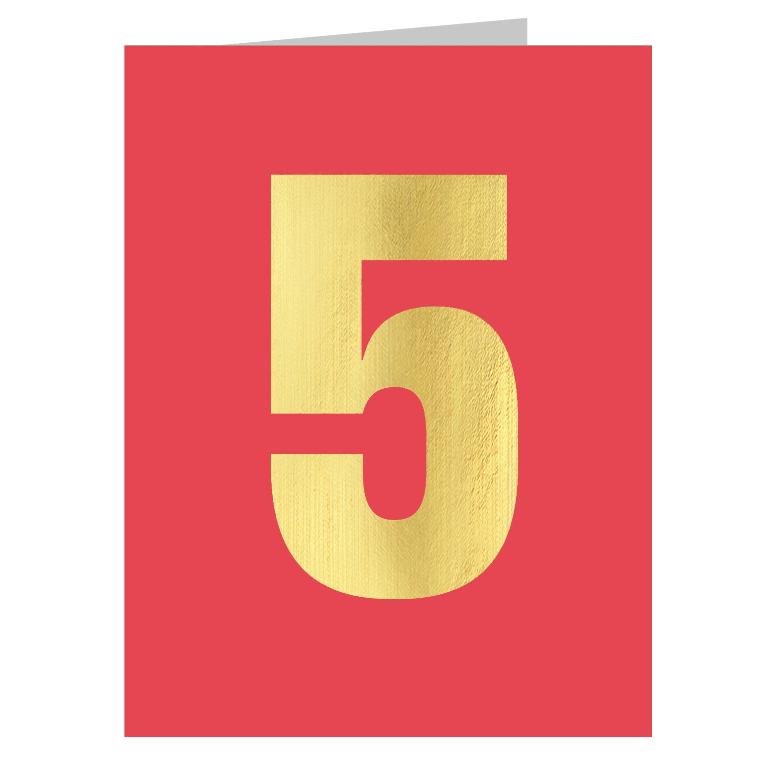 TGD05B mini gold foiled number five card