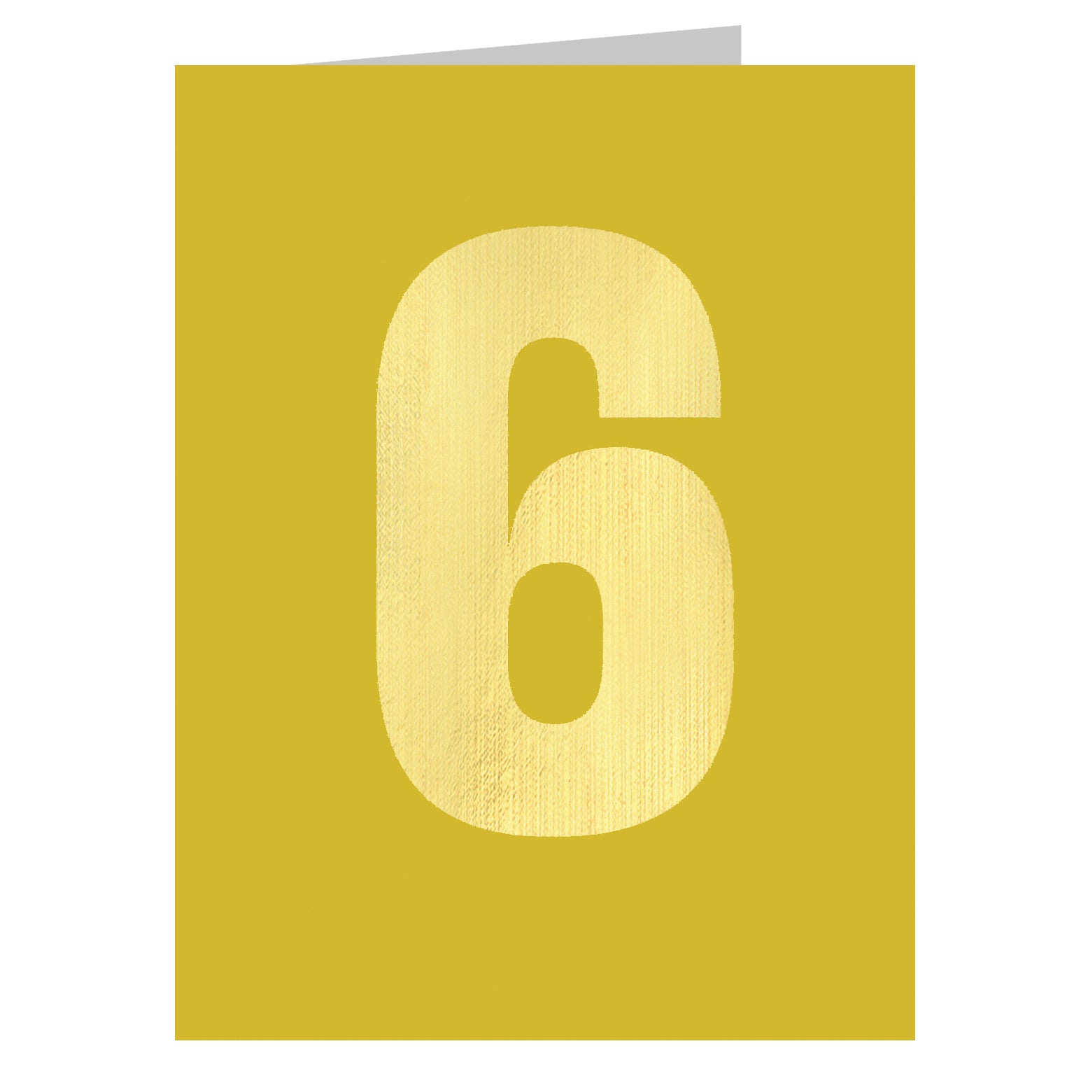 TGD06 mini gold foiled number six card
