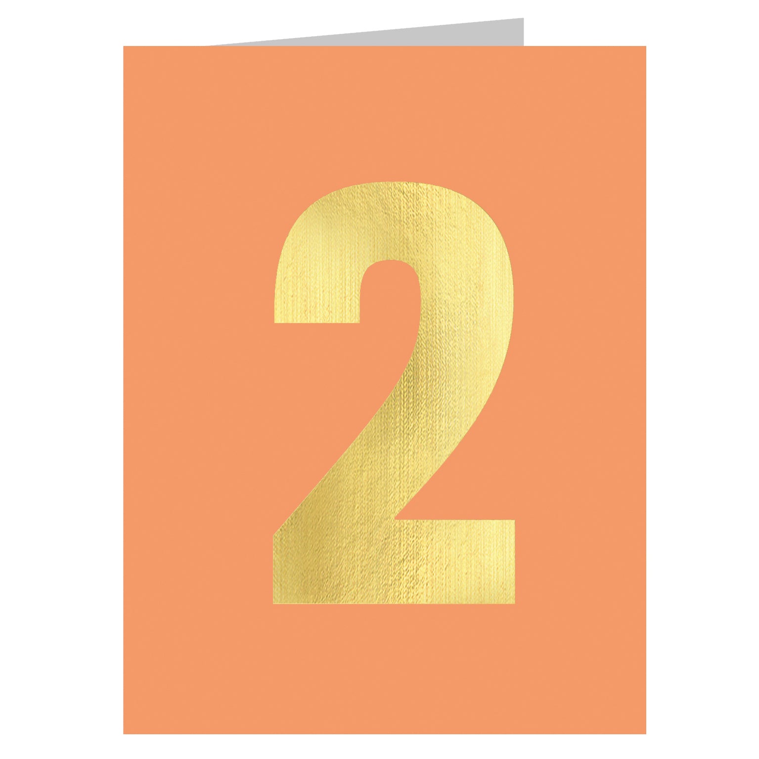 TGD09 mini gold foiled number two card
