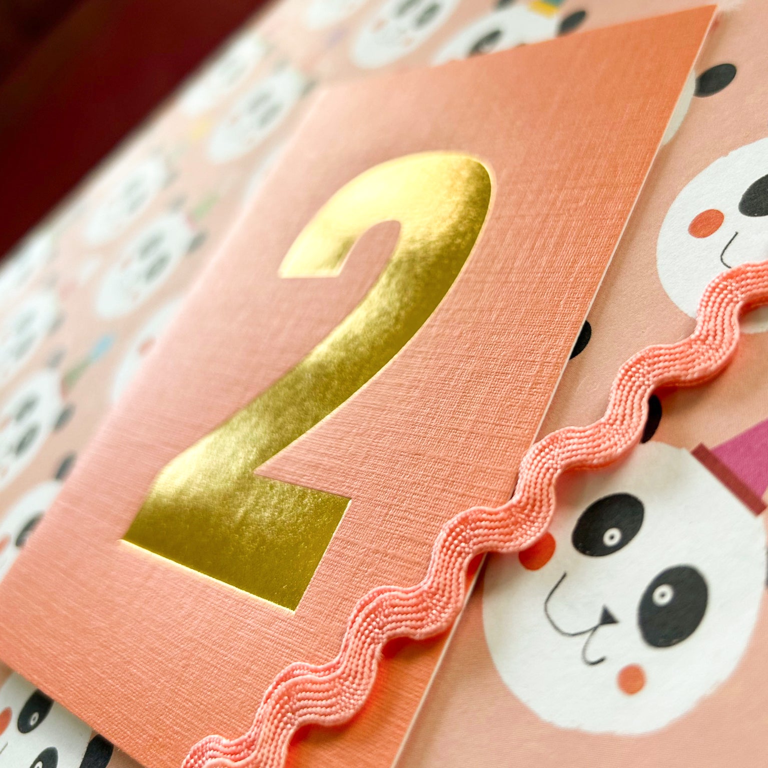 TGD09 mini gold foiled number two card