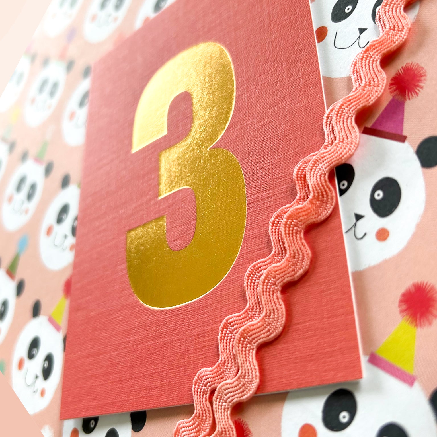 TGD10 mini gold foiled number three card
