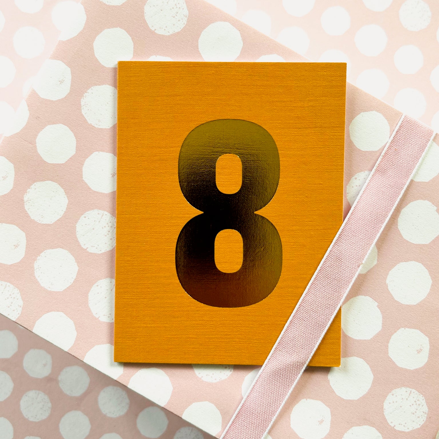 TGD11 mini gold foiled number eight card