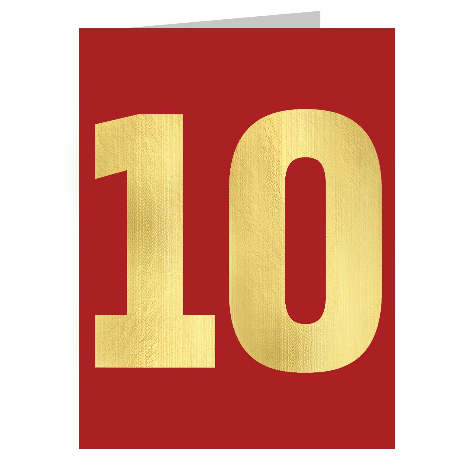 TGD13 mini gold foiled number ten card