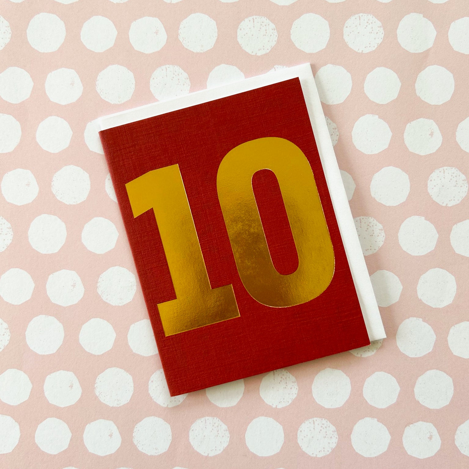 TGD13 mini gold foiled number ten card