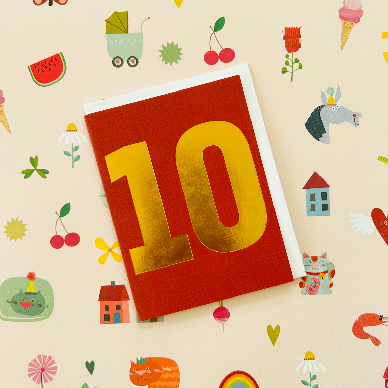 TGD13 mini gold foiled number ten card