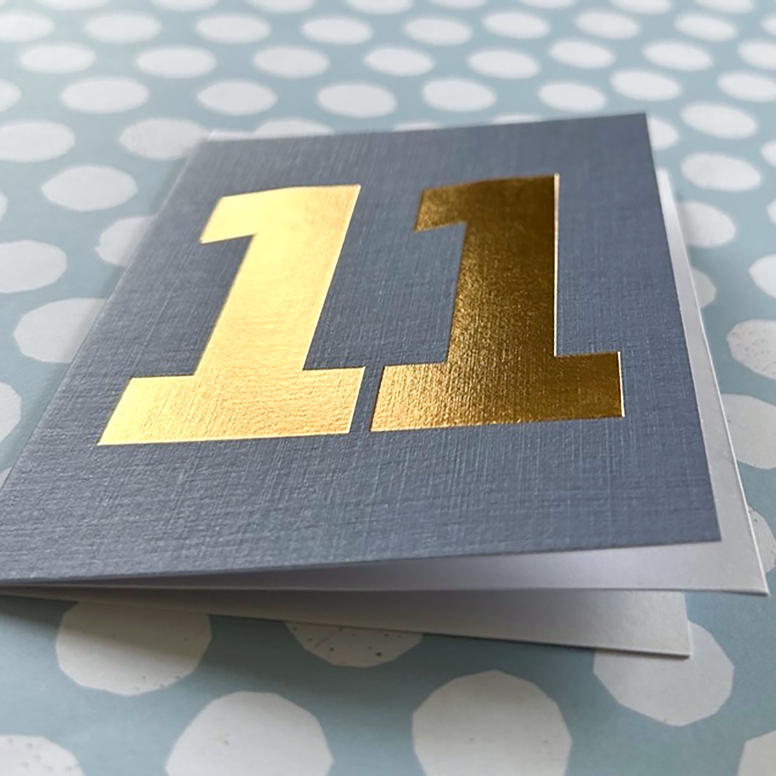 TGD14 mini gold foiled number eleven card