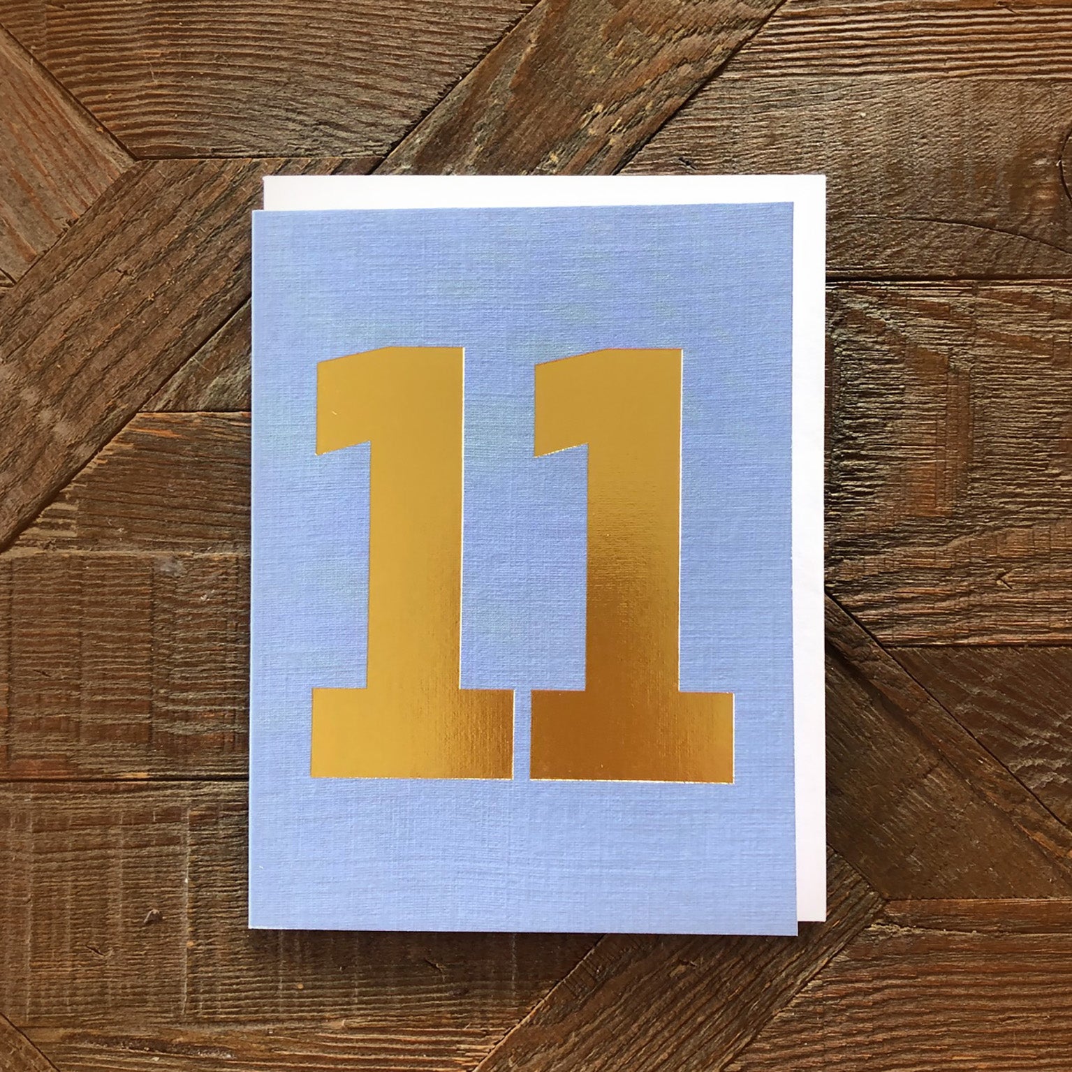 TGD14 mini gold foiled number eleven card