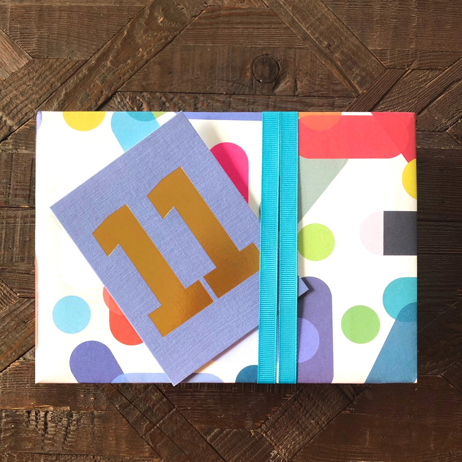 TGD14 mini gold foiled number eleven card