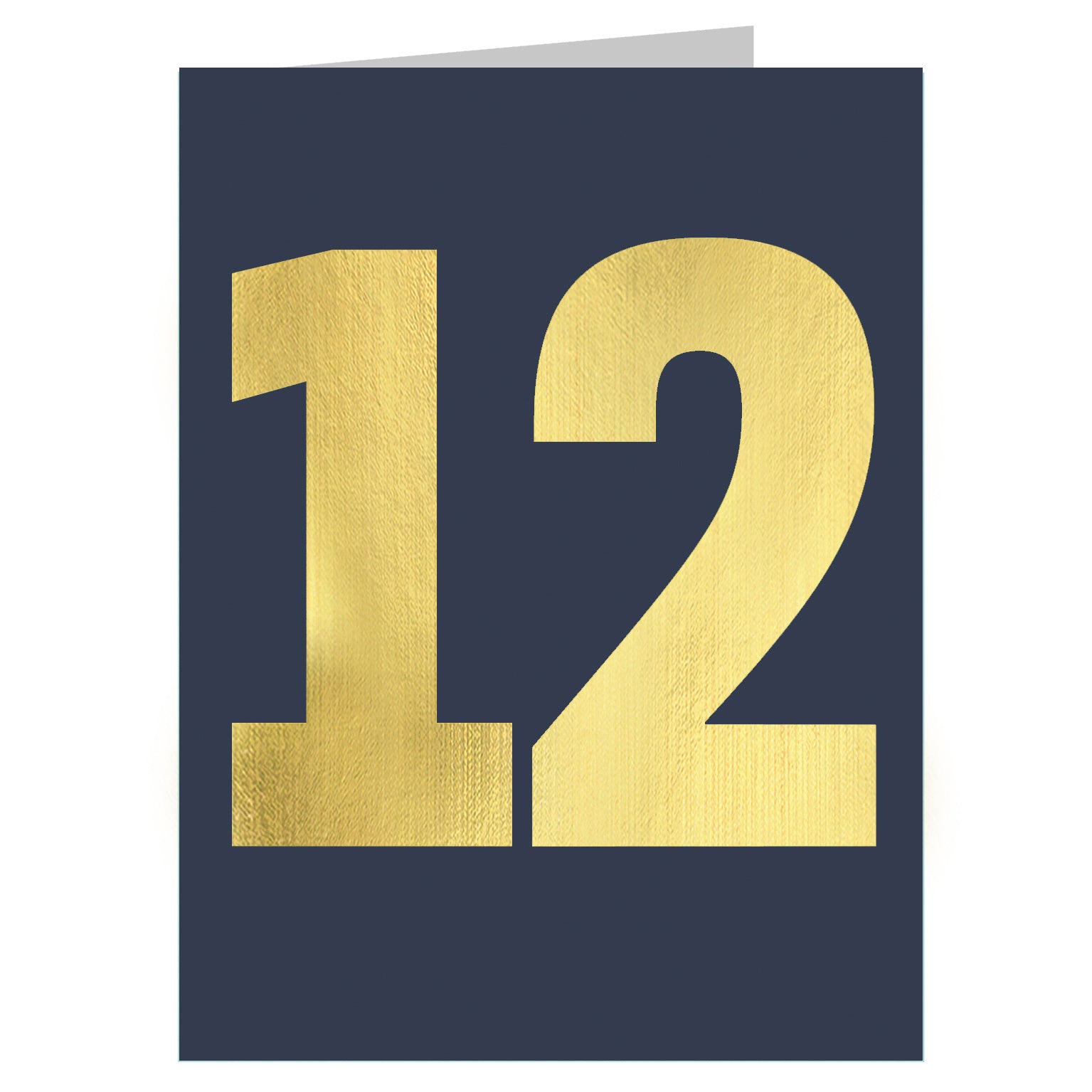 TGD15 mini gold foiled number twelve card