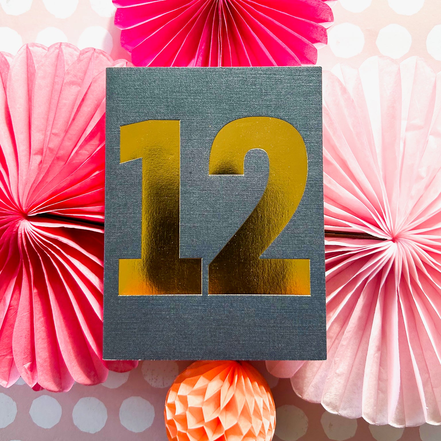 TGD15 mini gold foiled number twelve card