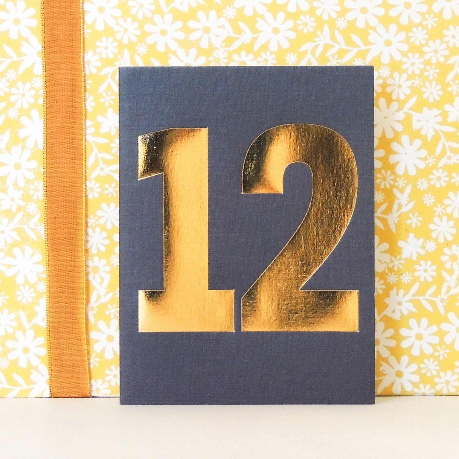 TGD15 mini gold foiled number twelve card