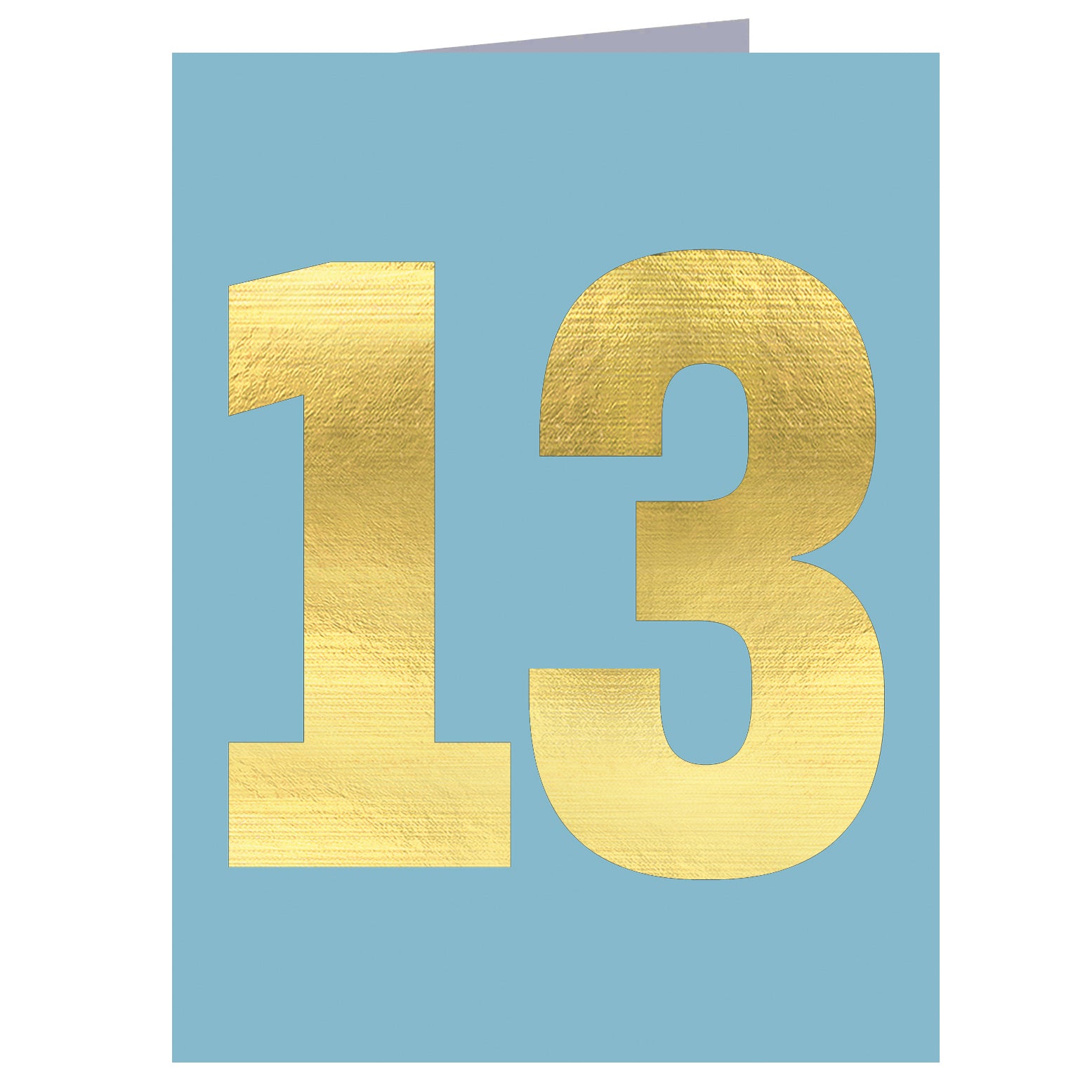 TGD16 mini gold foiled number thirteen card