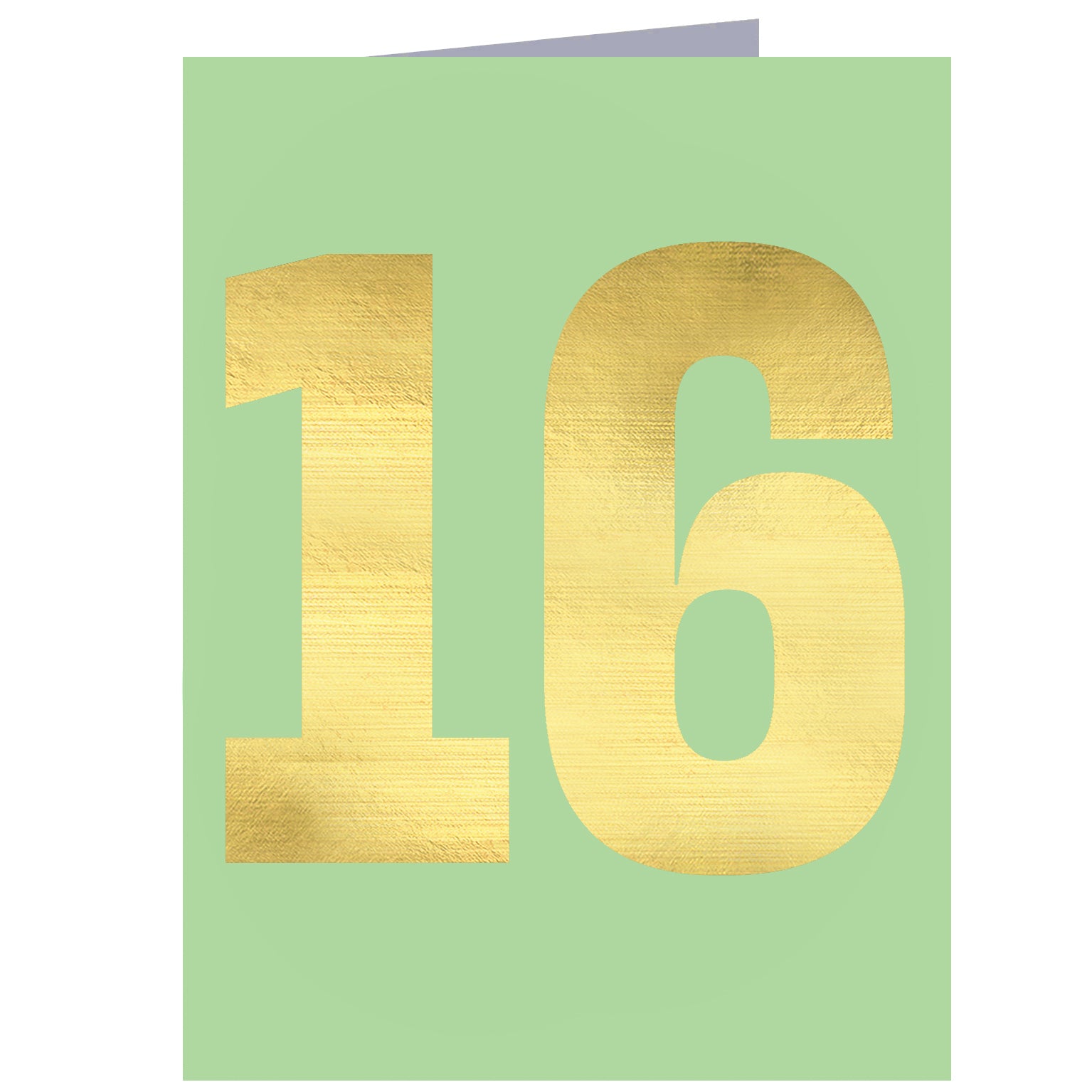 TGD19 mini gold foiled number sixteen card